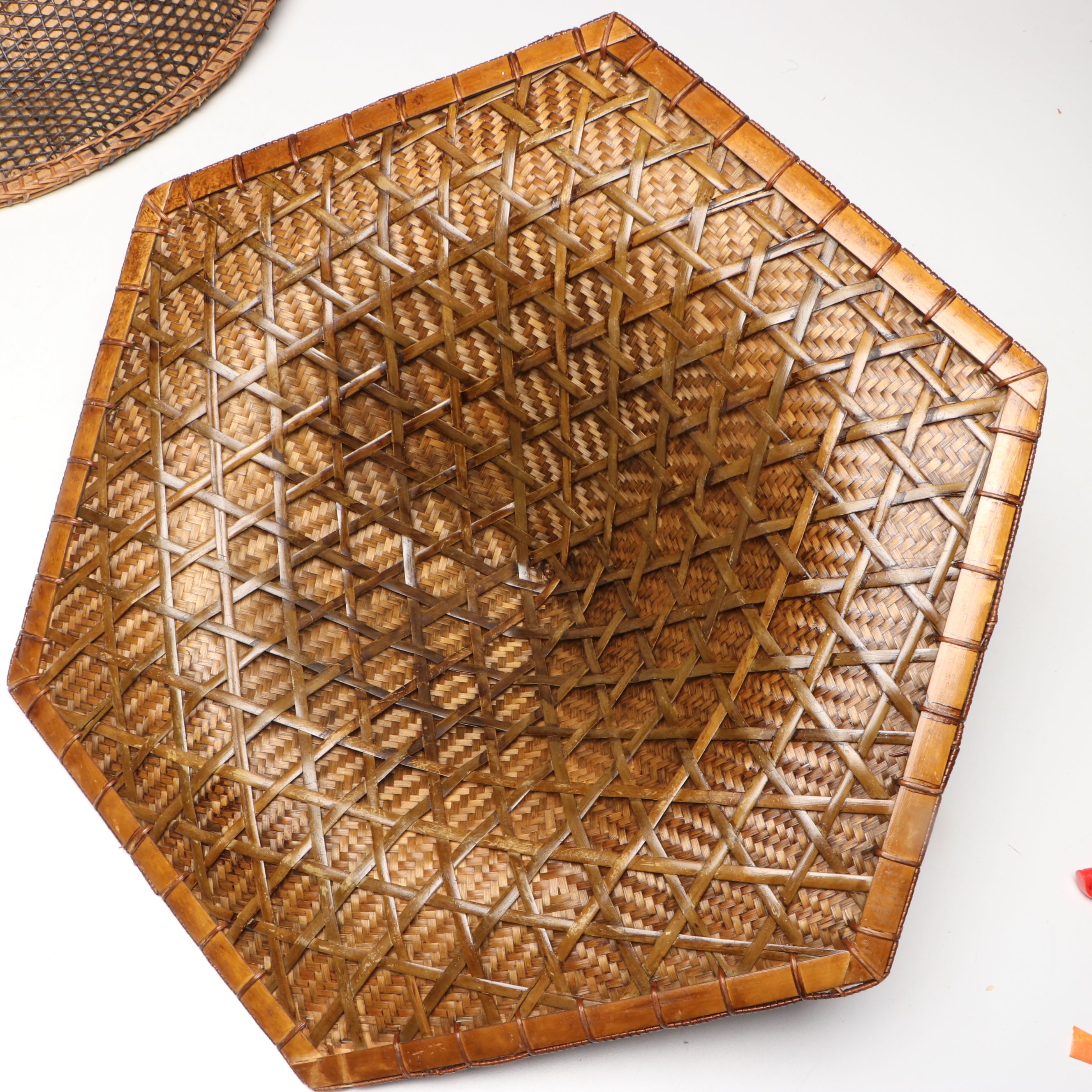 Filipino Handwoven Bamboo and Rattan Salakot with Other Traditional Asian Hats