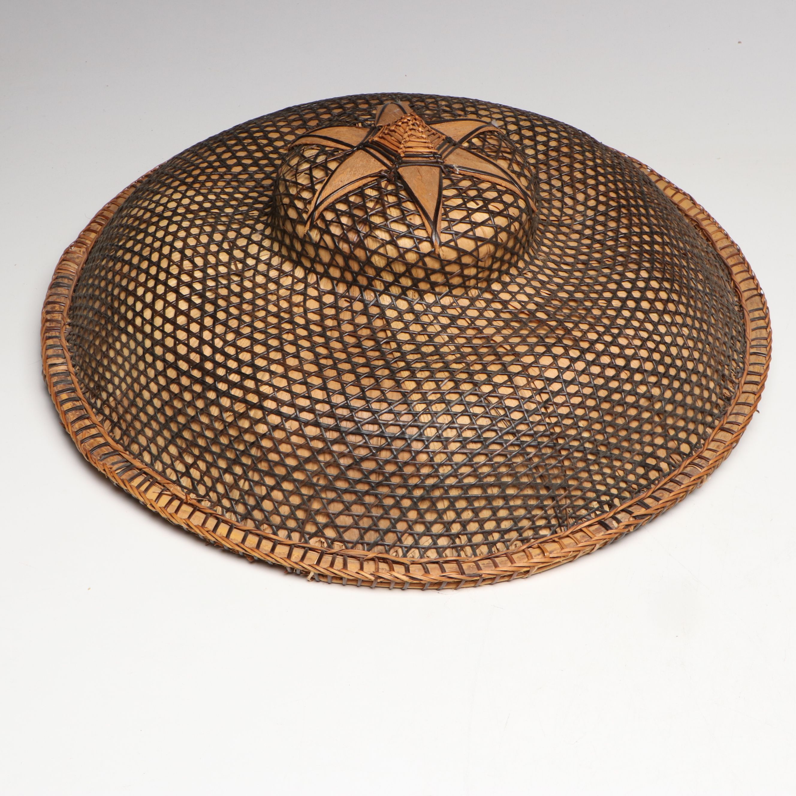 Filipino Handwoven Bamboo and Rattan Salakot with Other Traditional Asian Hats