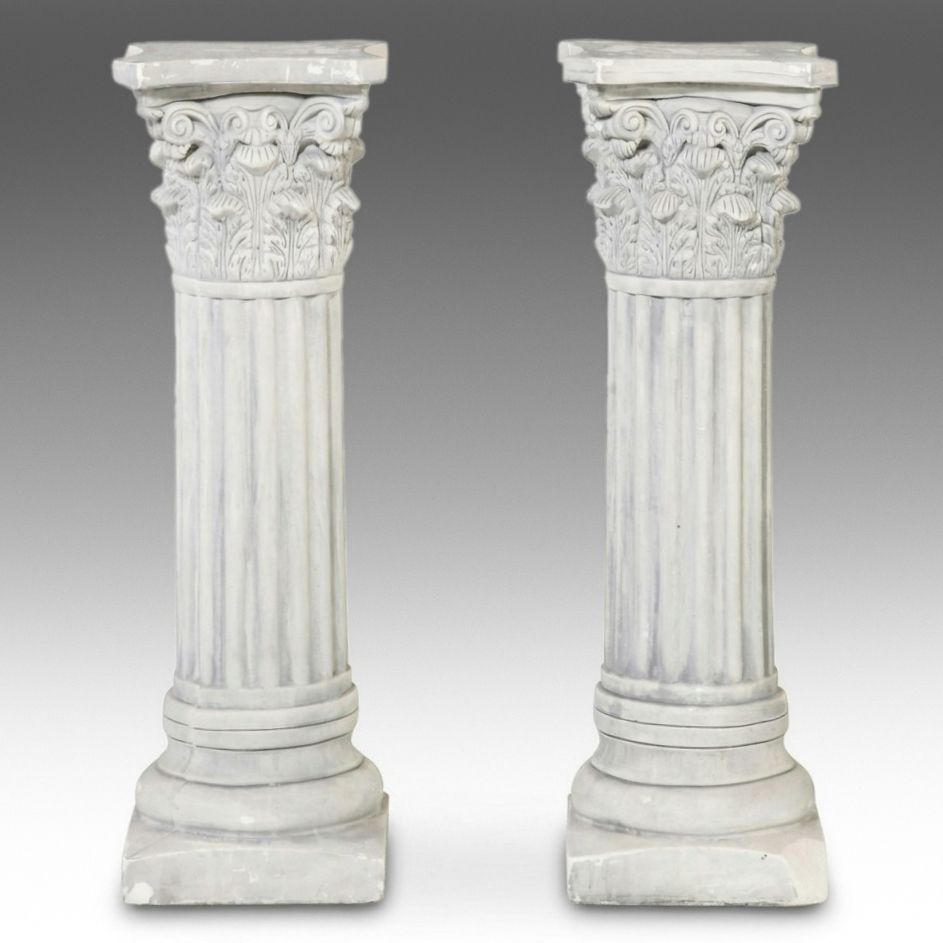 Pair of Corinthian Order Column Pedestals, Late 20th Century