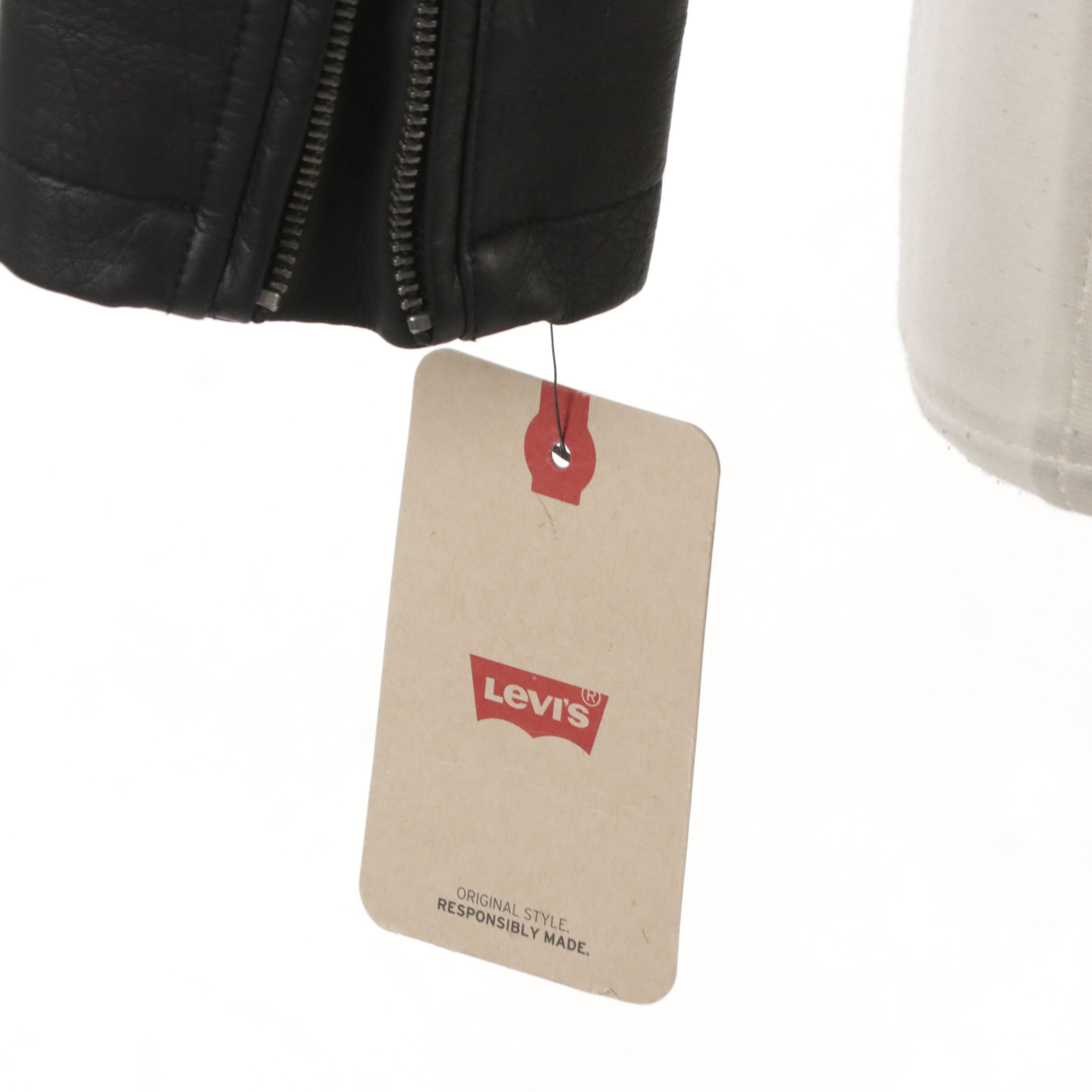 Levi Strauss & Co. Black Faux Leather Moto Jacket, With Tag