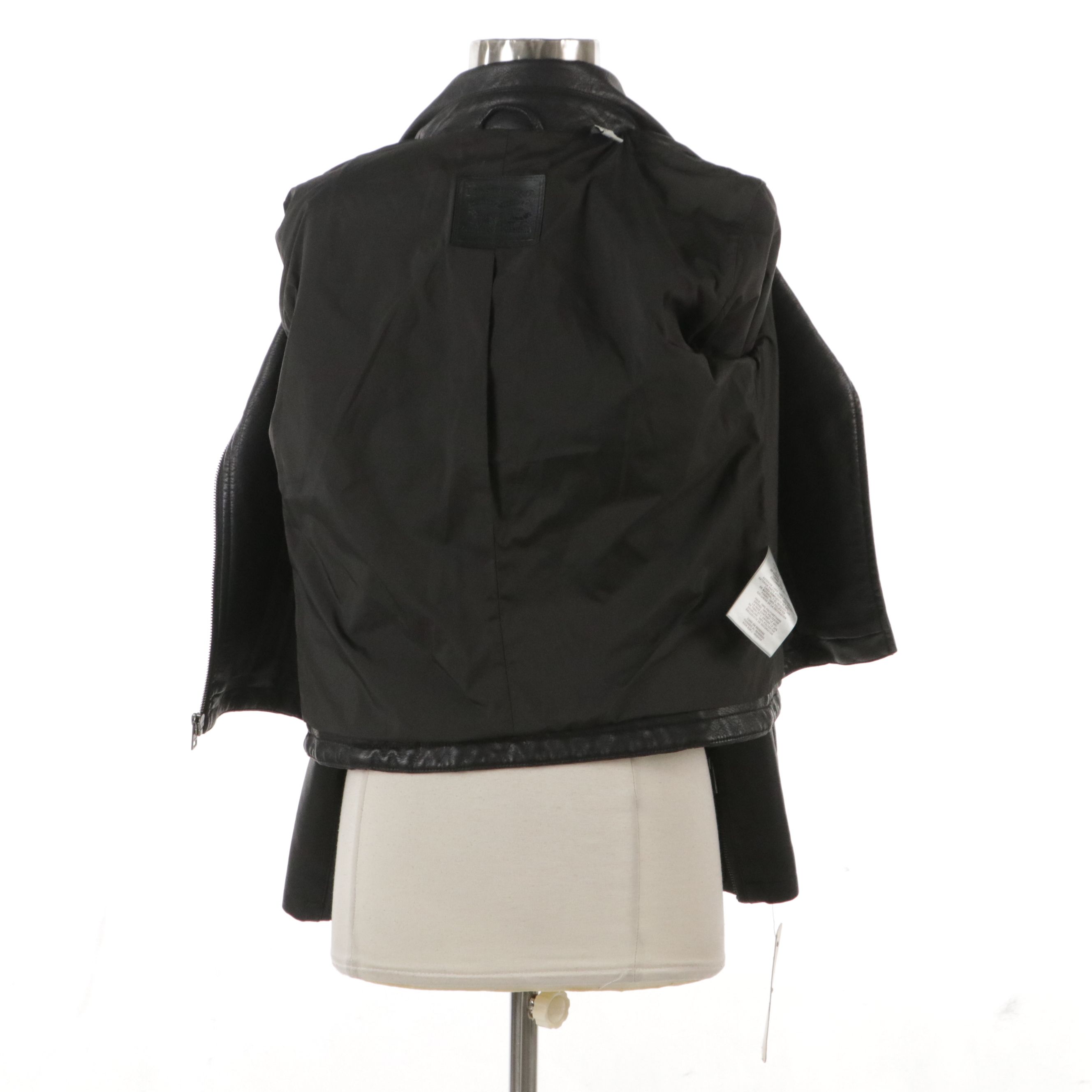 Levi Strauss & Co. Black Faux Leather Moto Jacket, With Tag