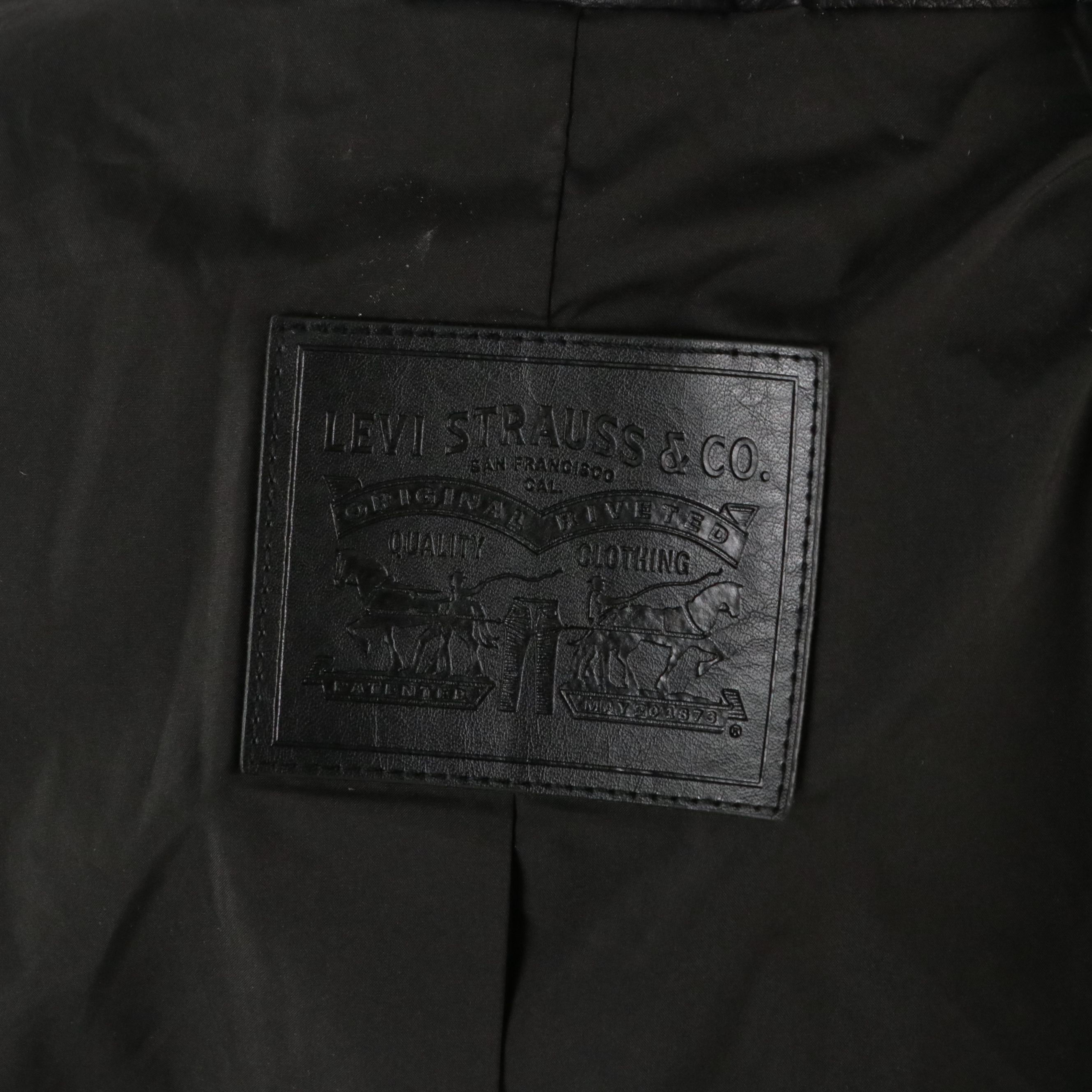 Levi Strauss & Co. Black Faux Leather Moto Jacket, With Tag