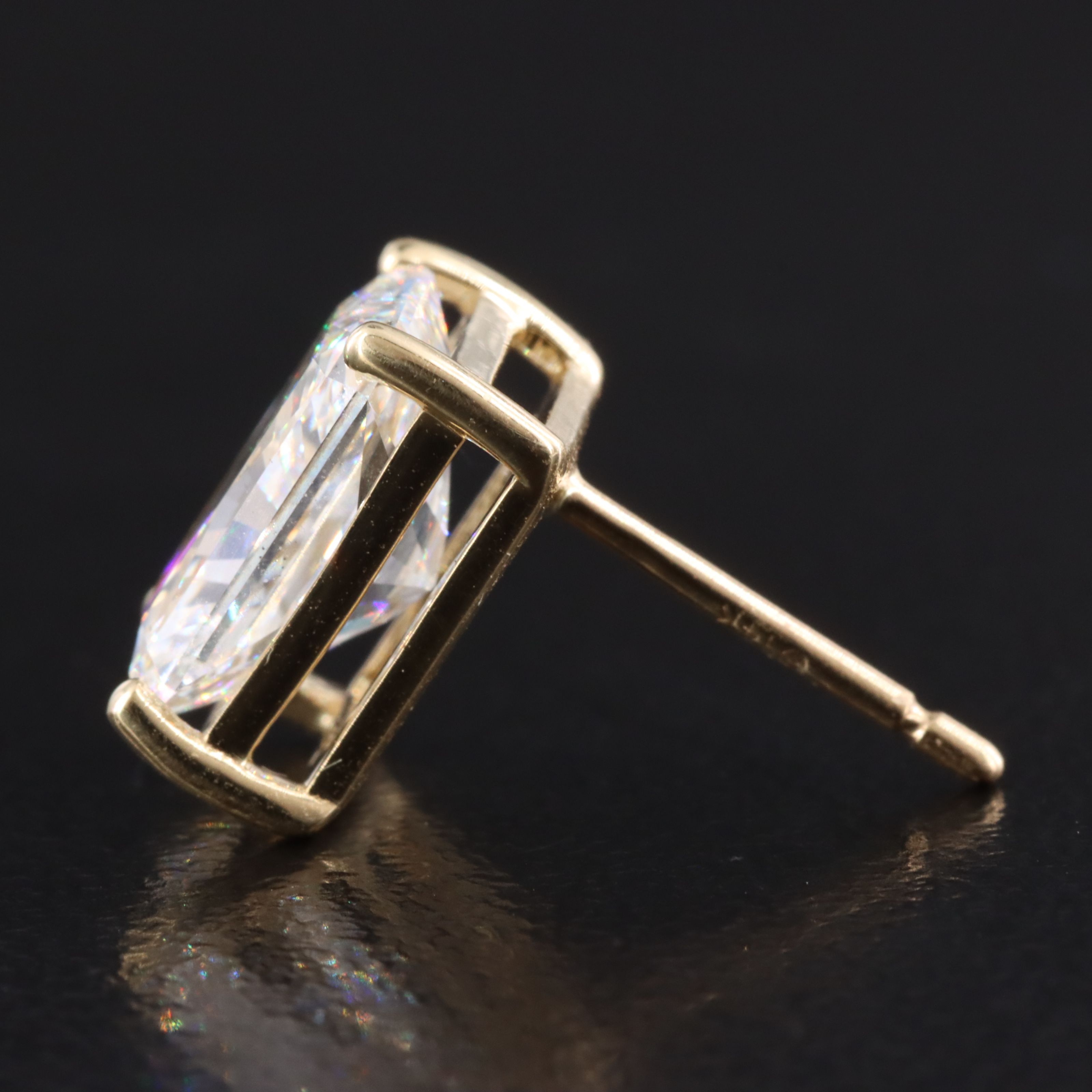 14K 3.79 CTW Lab Grown Diamond Stud Earrings with Online Digital IGI Reports