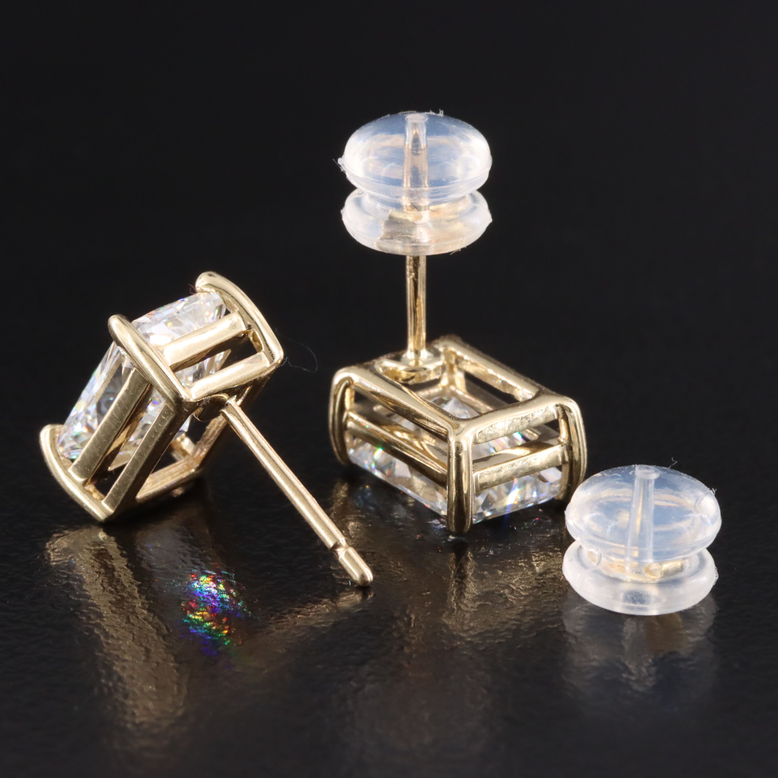 14K 3.79 CTW Lab Grown Diamond Stud Earrings with Online Digital IGI Reports