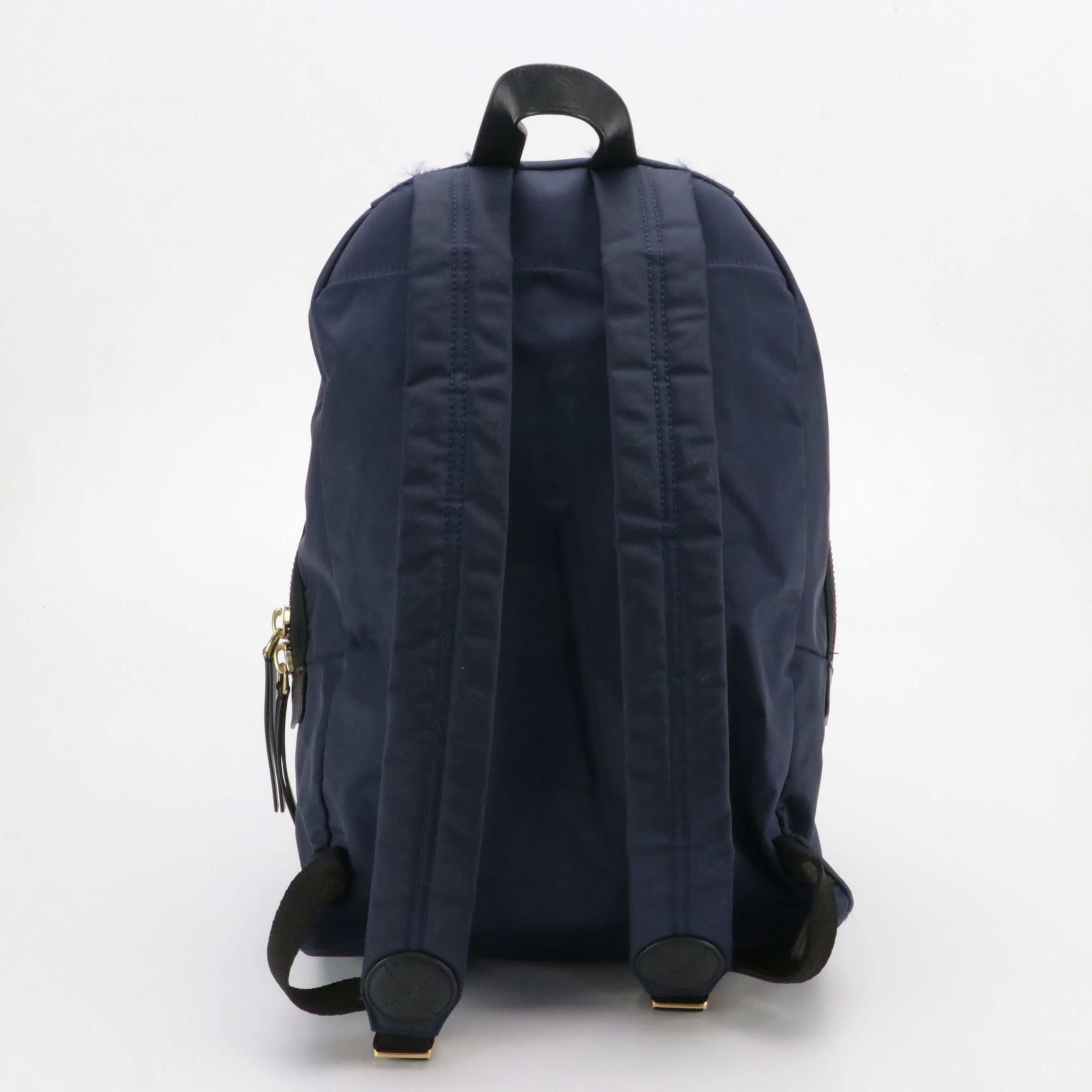 Marc Jacobs Biker Backpack in Navy Blue Nylon and Black Leather Trim