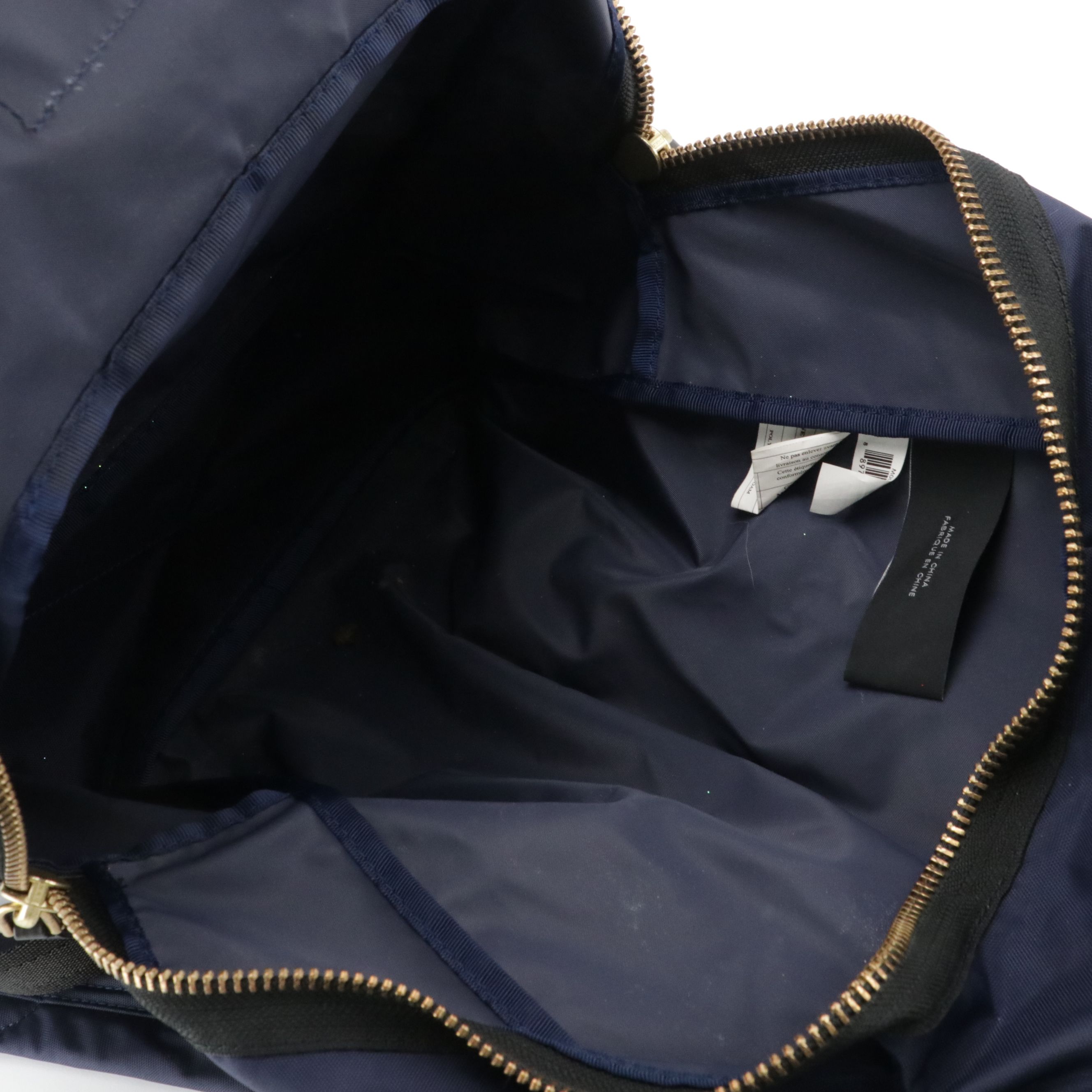 Marc Jacobs Biker Backpack in Navy Blue Nylon and Black Leather Trim
