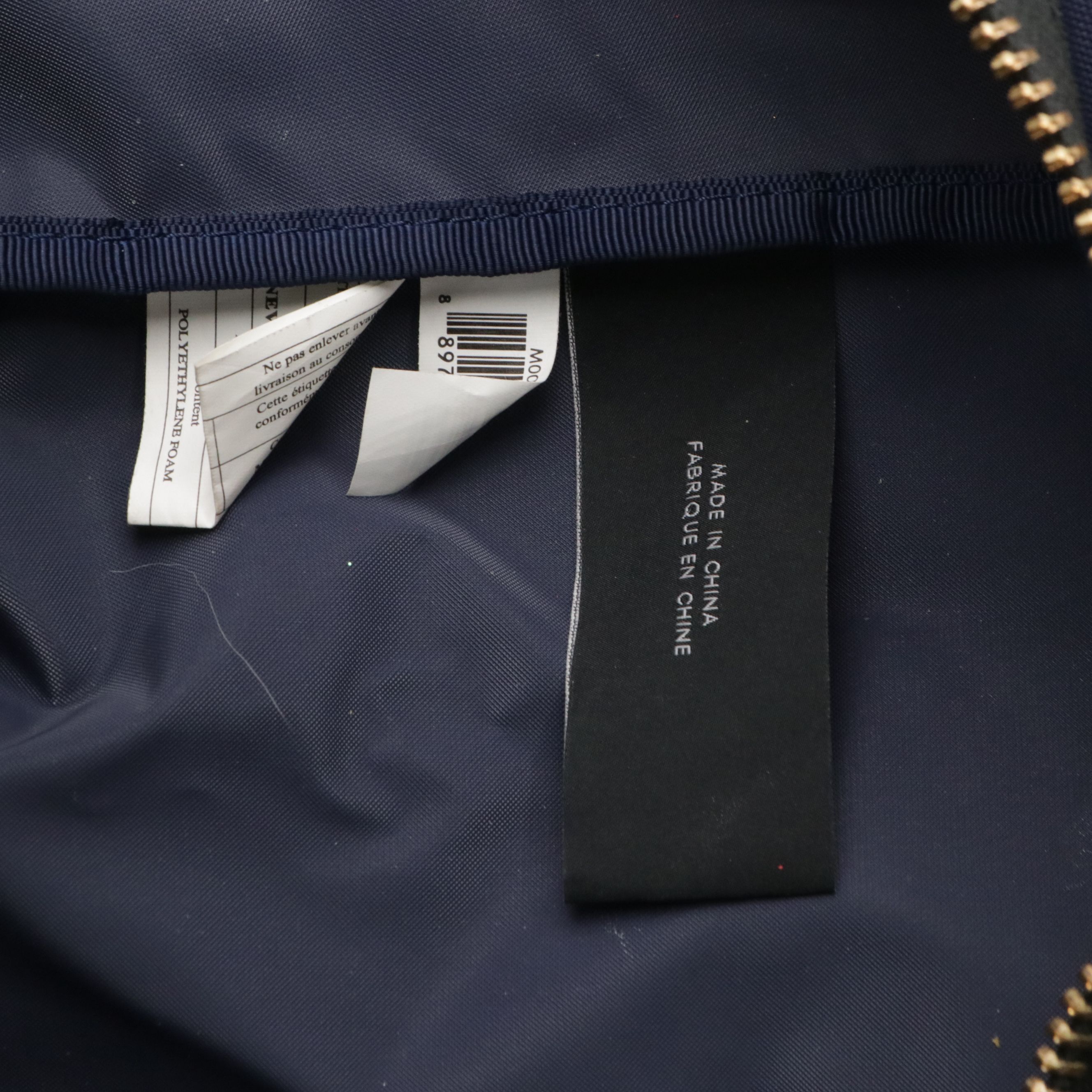 Marc Jacobs Biker Backpack in Navy Blue Nylon and Black Leather Trim