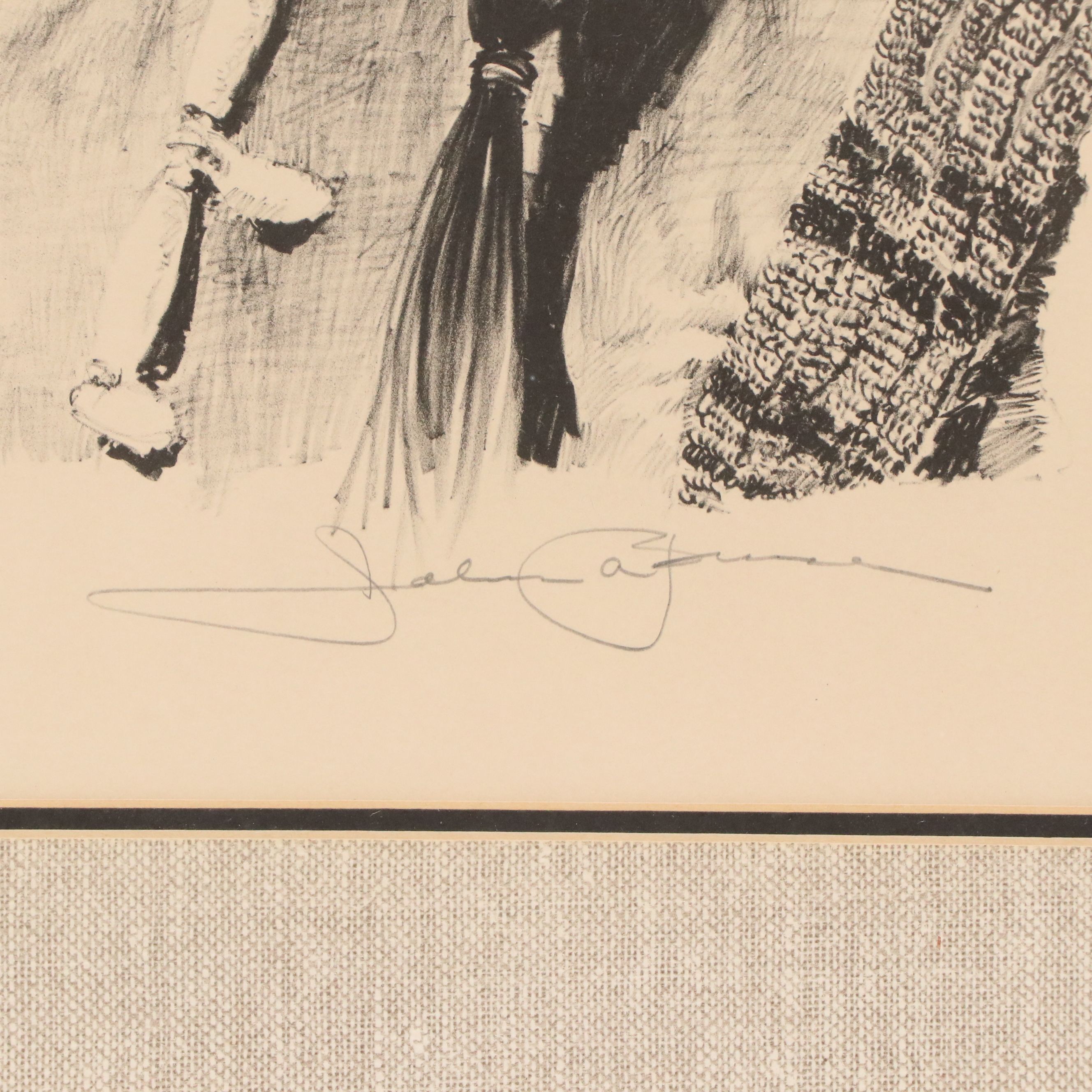 John Bruce Lithograph on Paper "Iron Eyes Cody," 1979