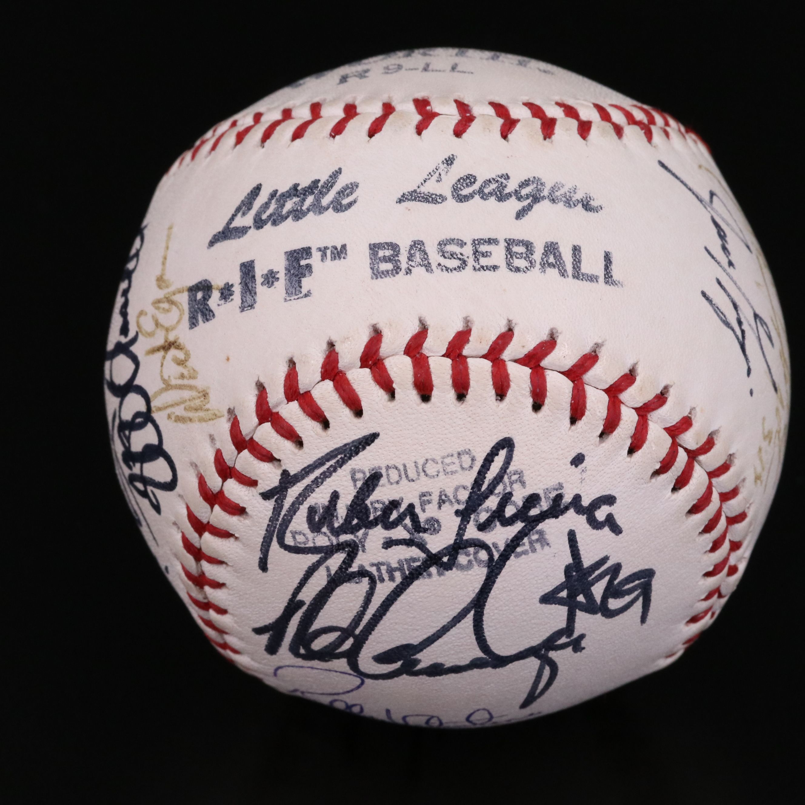 1988 Texas Rangers Team Signed Baseball Featuring Bobby Valentine & Ruben Sierra