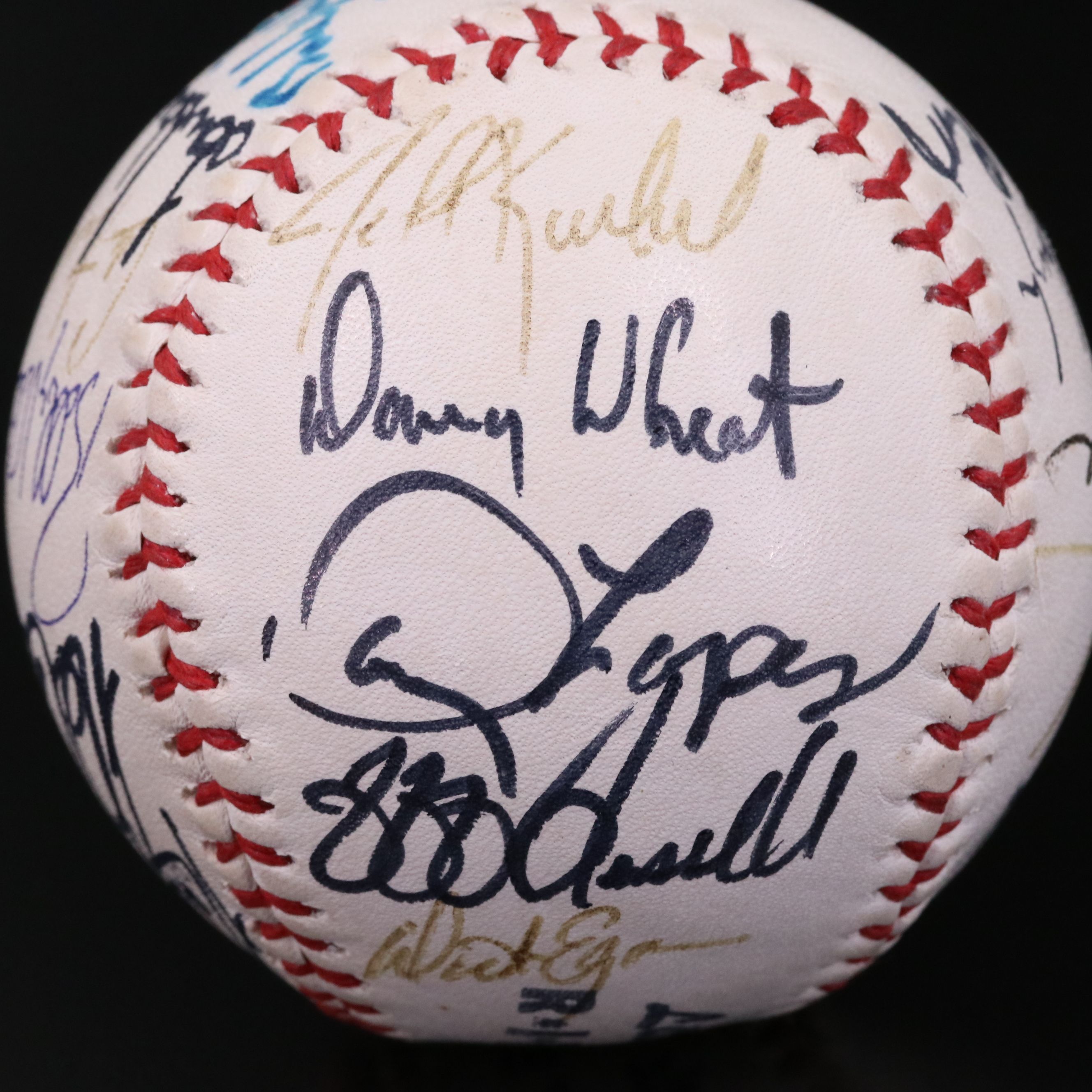 1988 Texas Rangers Team Signed Baseball Featuring Bobby Valentine & Ruben Sierra