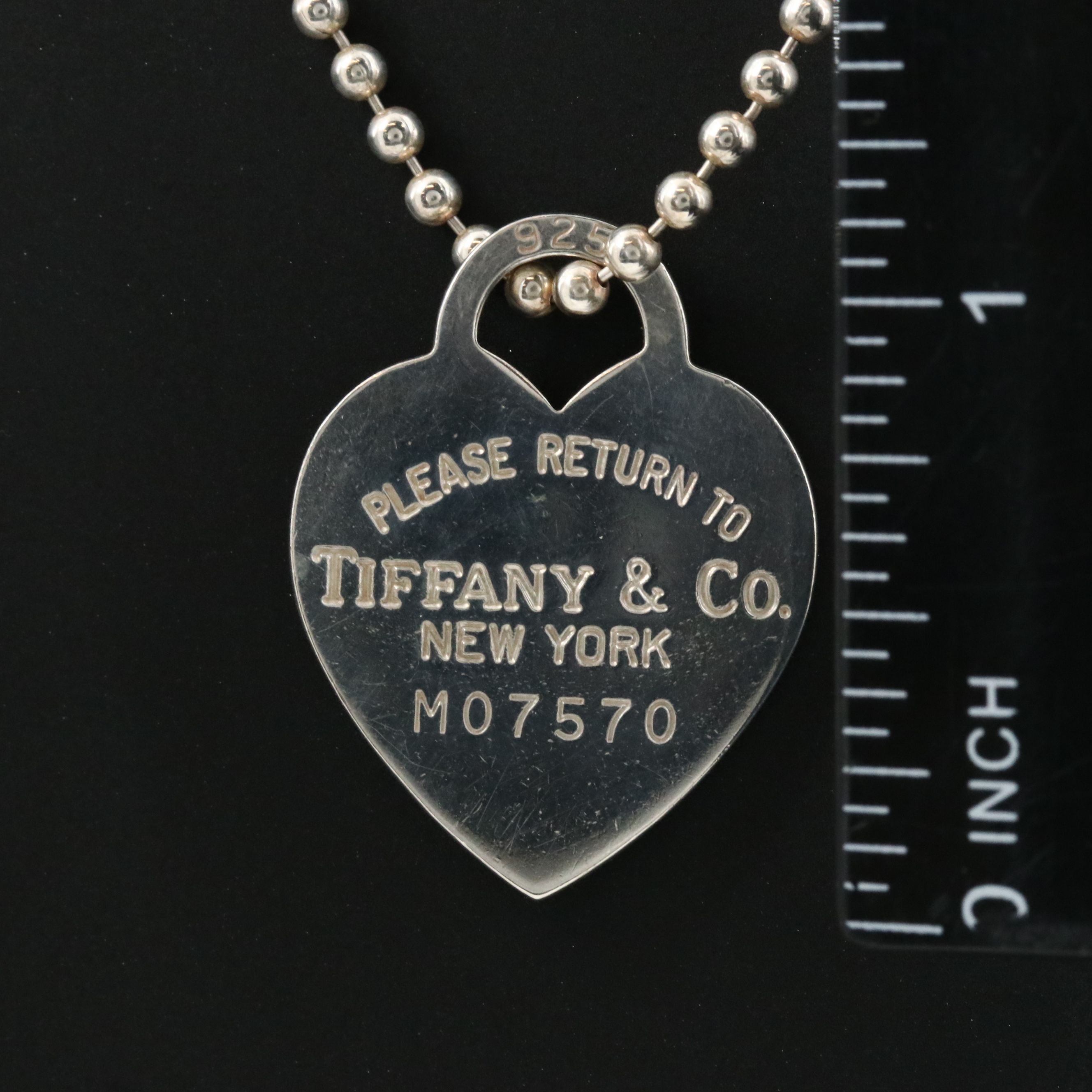 Tiffany & Co. Return to Tiffany Sterling Heart Tag Pendant Necklace