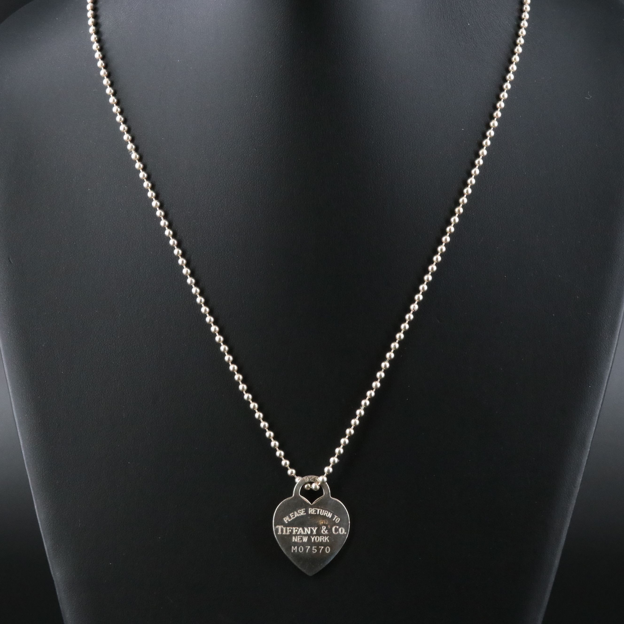 Tiffany & Co. Return to Tiffany Sterling Heart Tag Pendant Necklace