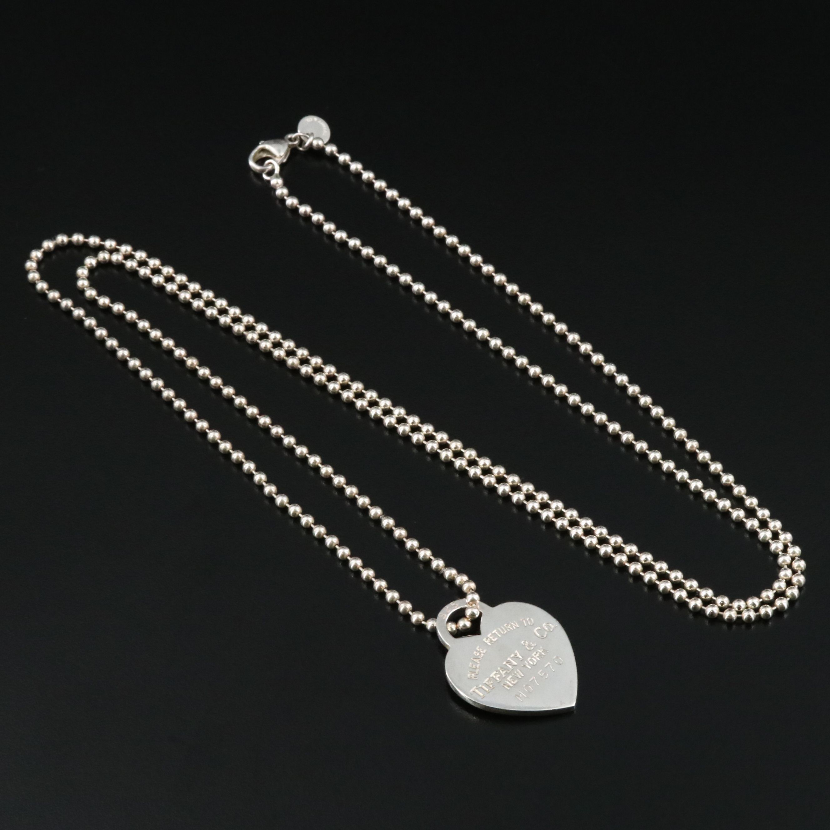 Tiffany & Co. Return to Tiffany Sterling Heart Tag Pendant Necklace