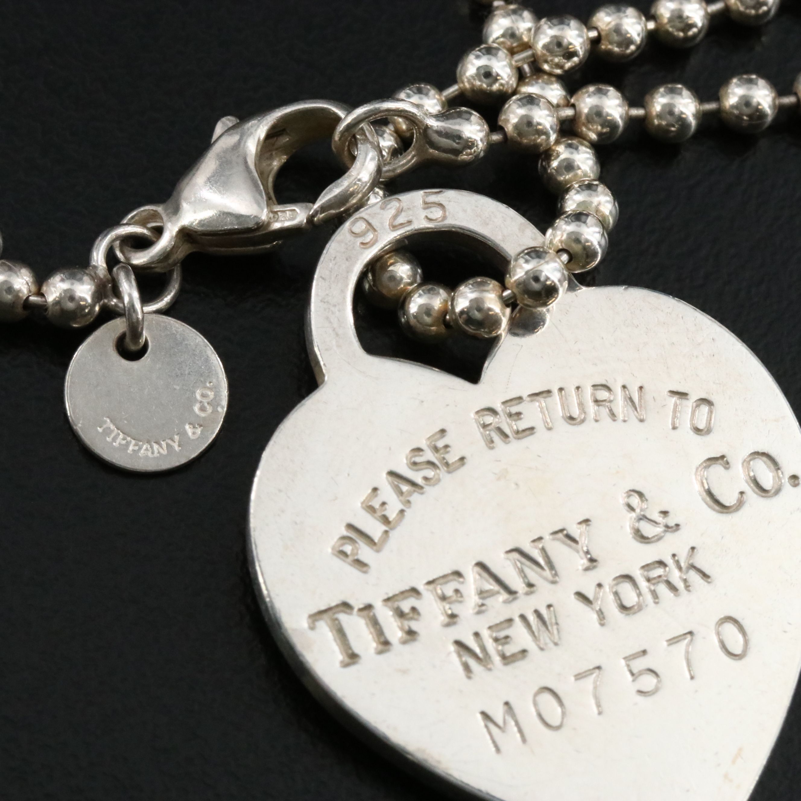 Tiffany & Co. Return to Tiffany Sterling Heart Tag Pendant Necklace