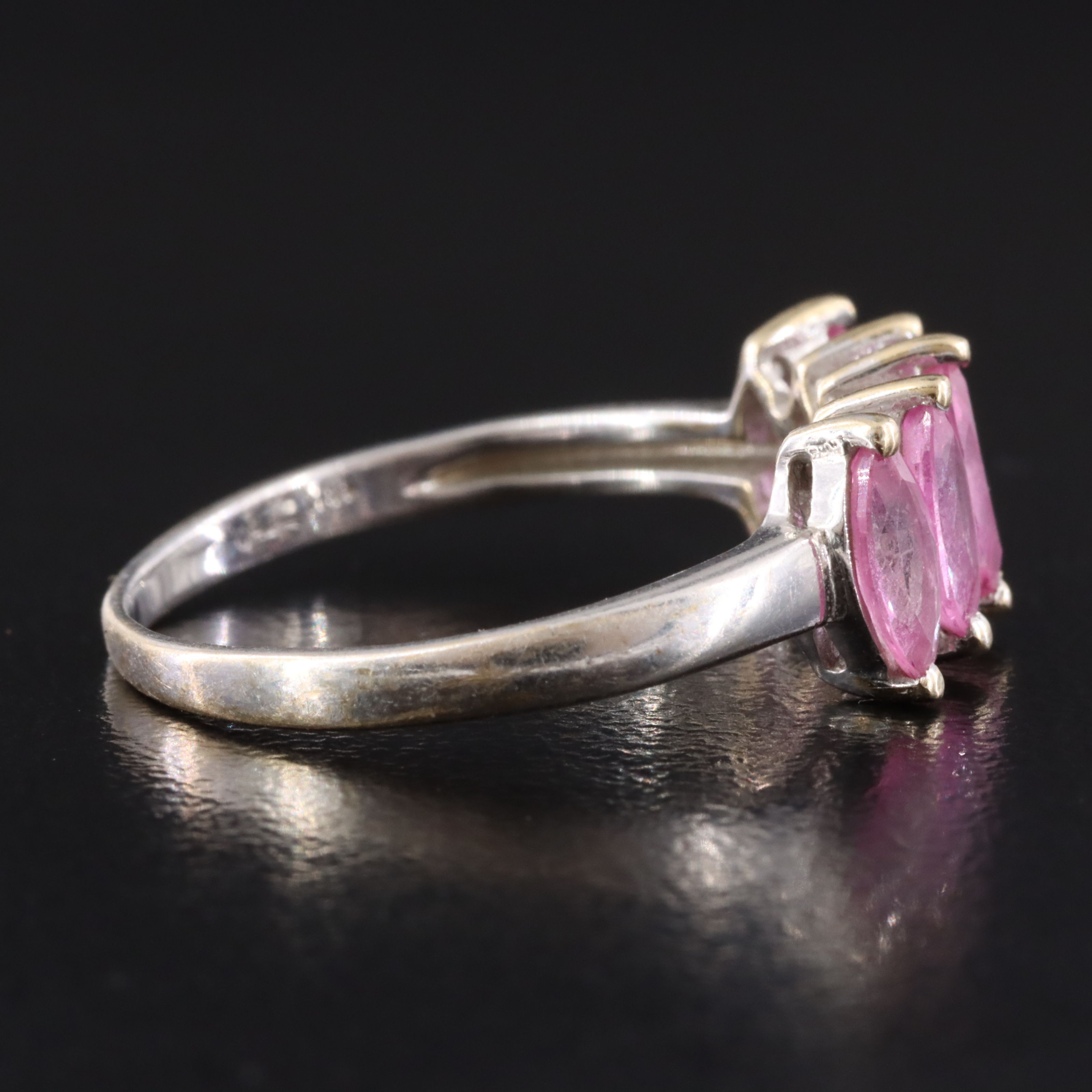 18K Pink Sapphire Stackable Ring