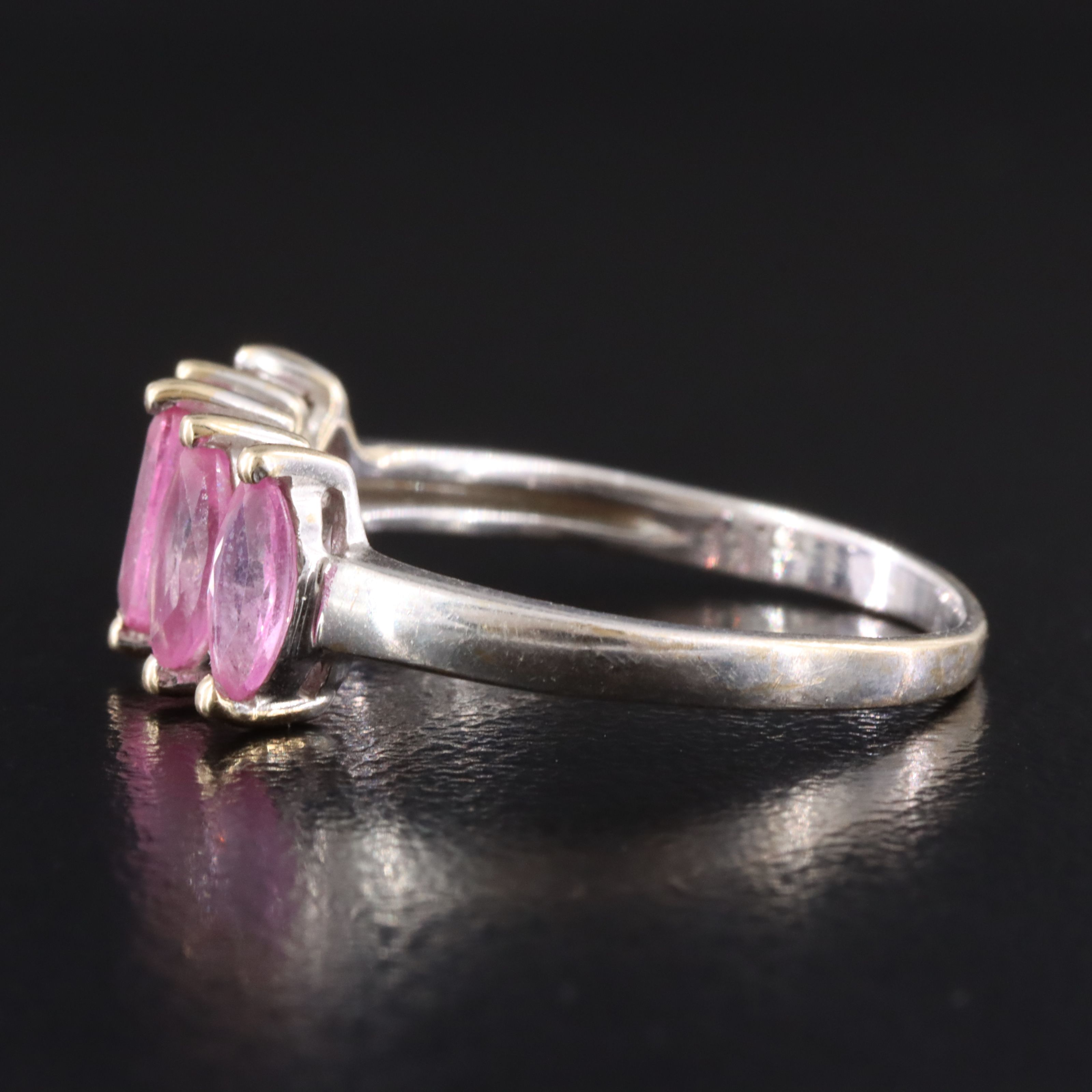 18K Pink Sapphire Stackable Ring