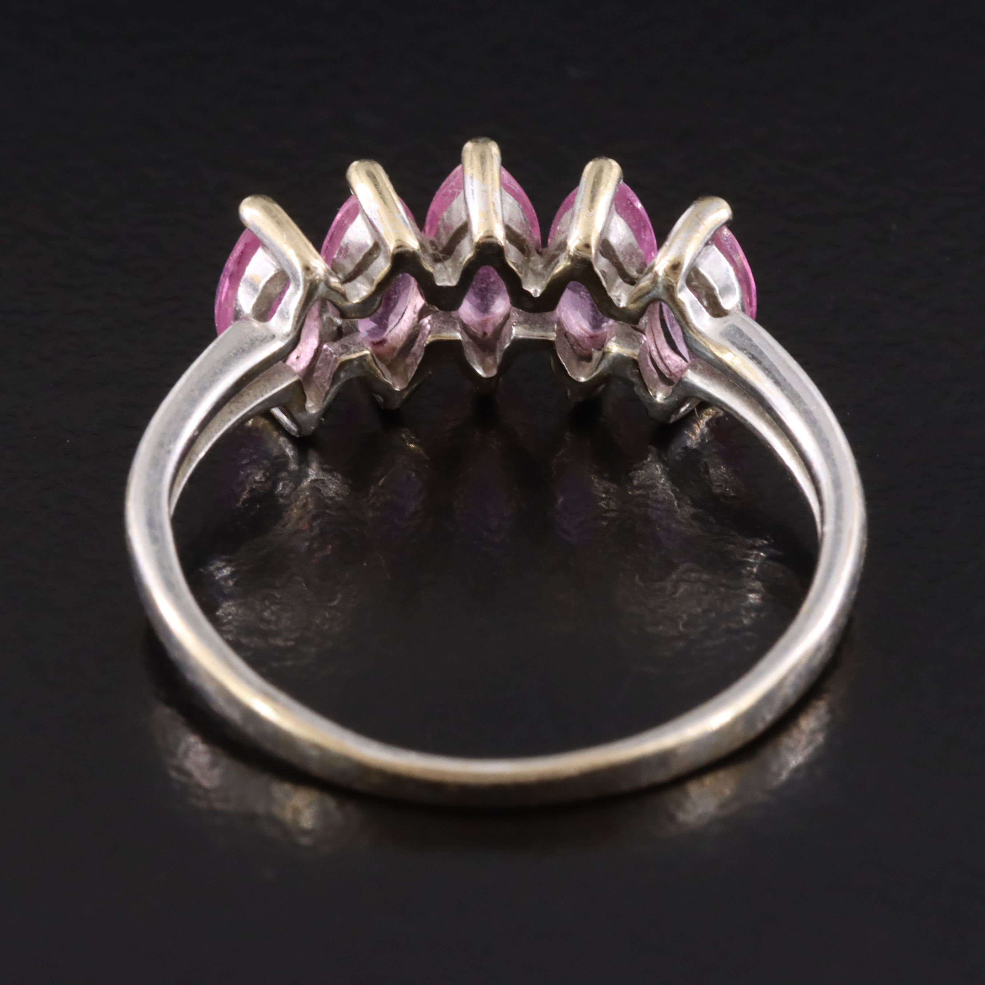 18K Pink Sapphire Stackable Ring