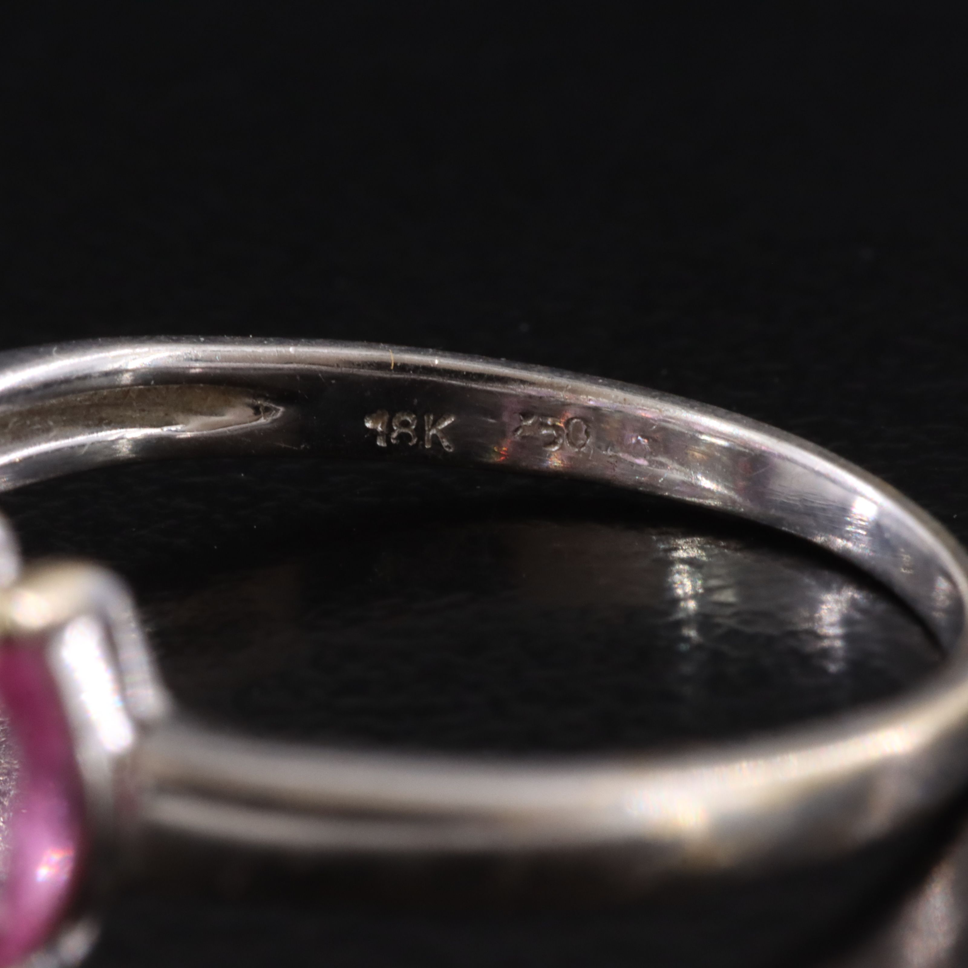 18K Pink Sapphire Stackable Ring