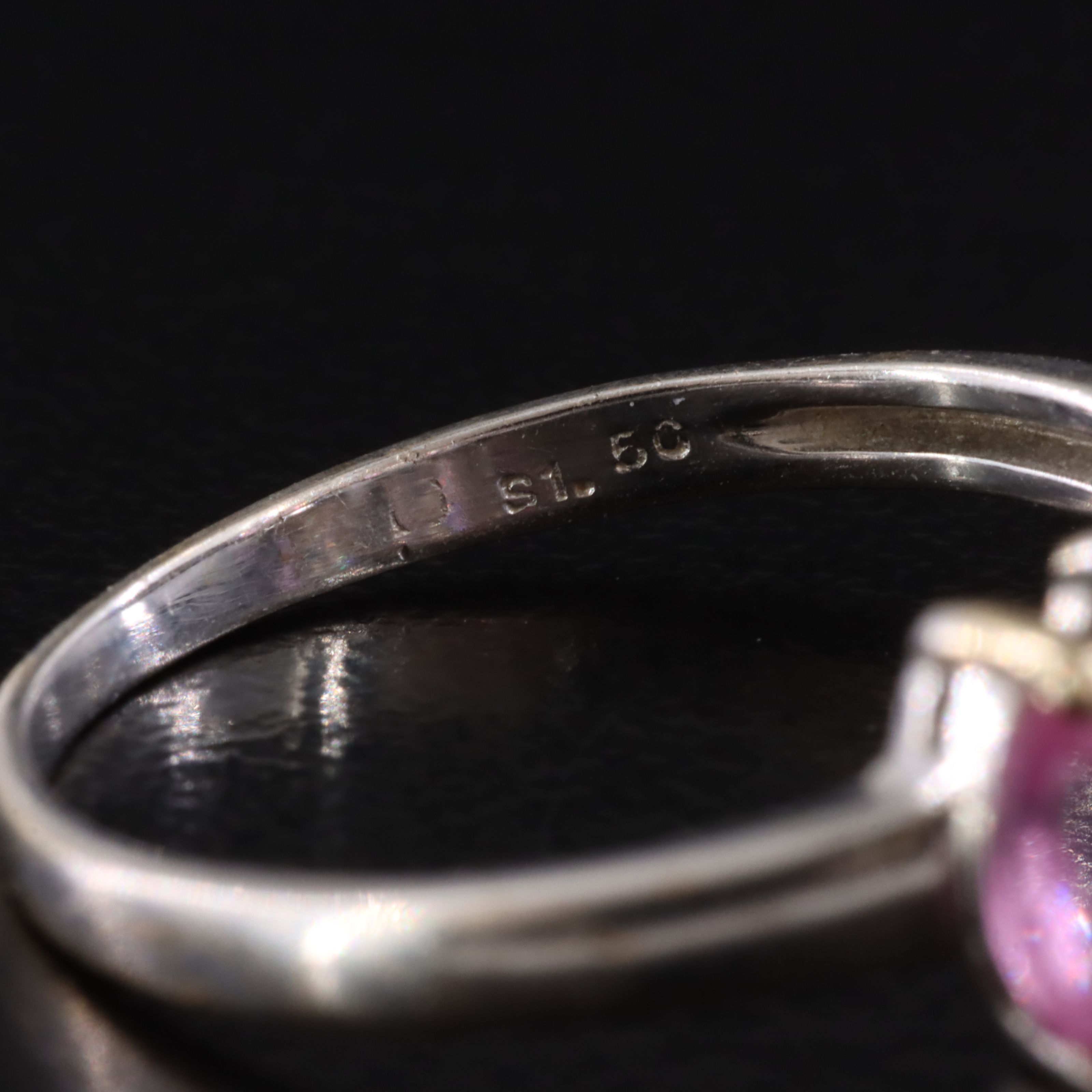 18K Pink Sapphire Stackable Ring