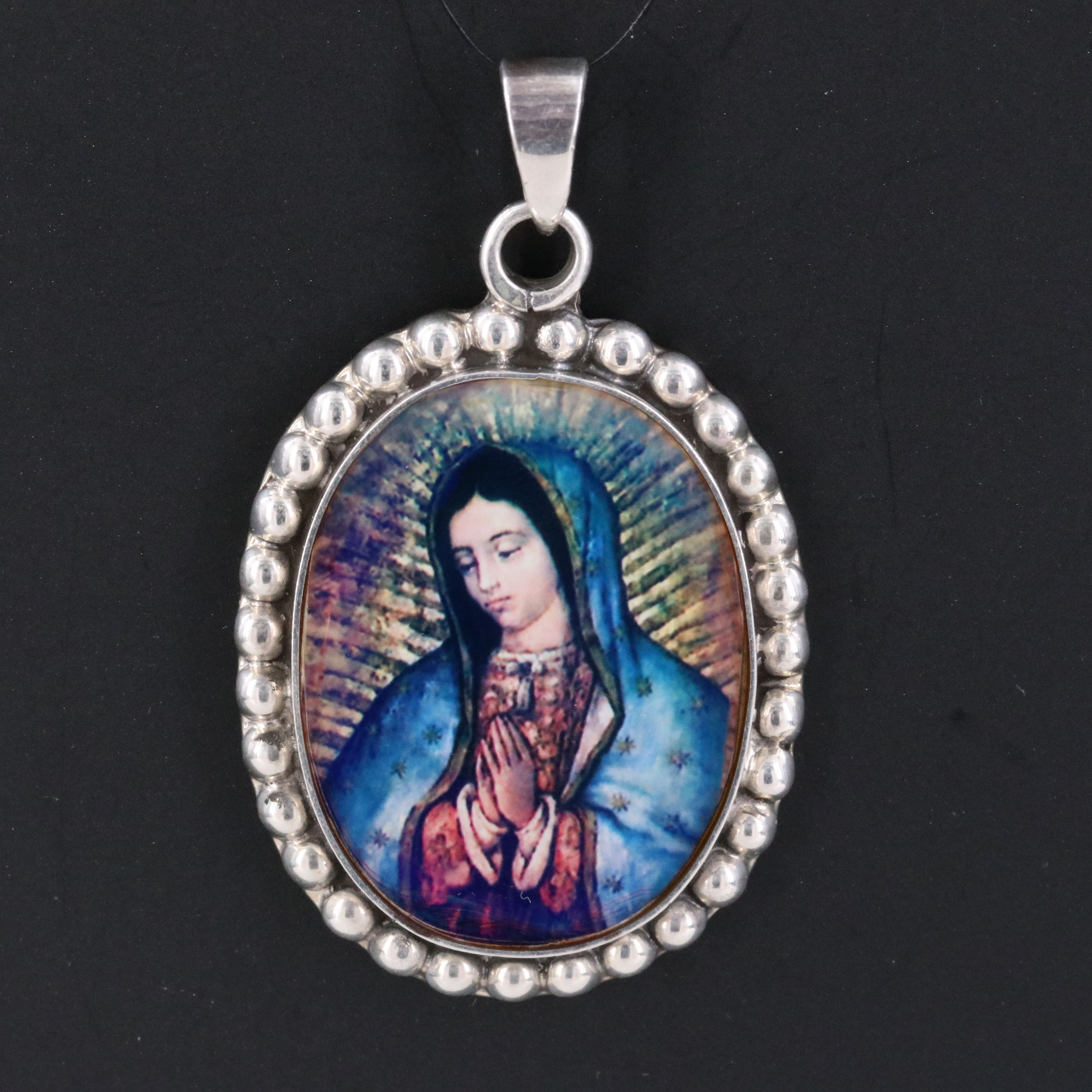 Sterling Our Lady of Guadaloupe Pendant