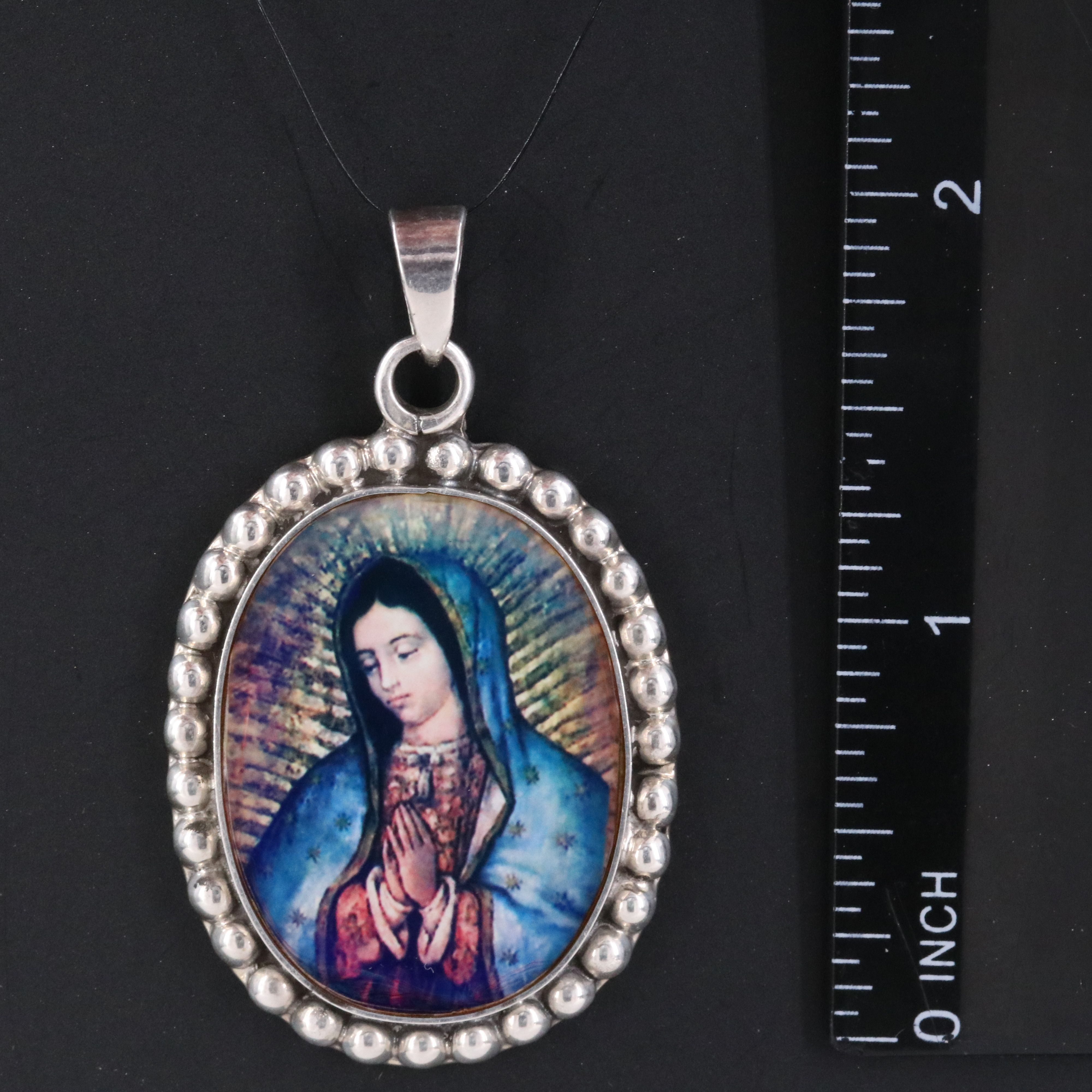 Sterling Our Lady of Guadaloupe Pendant