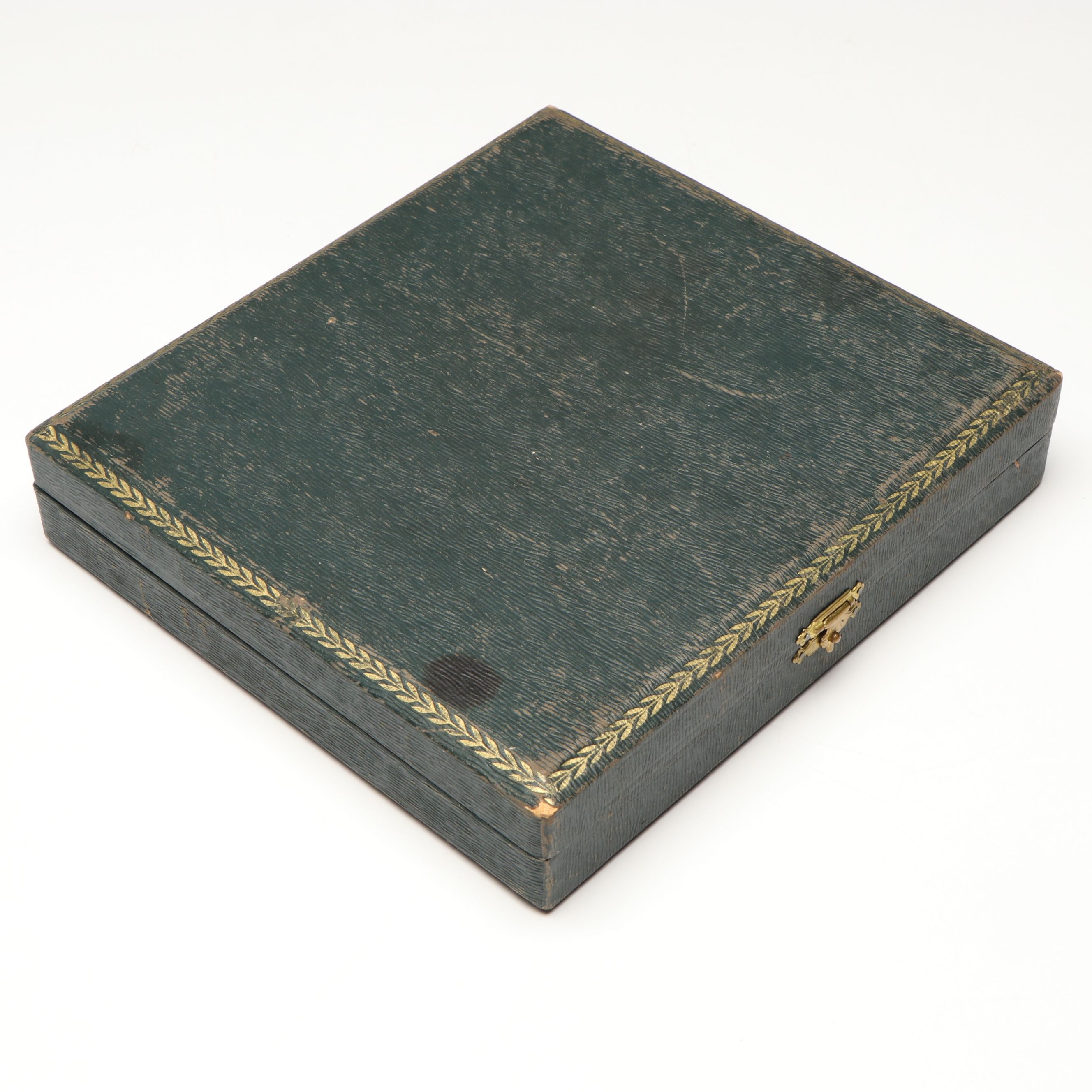 French Brass with Bakelite Handled Dessert Flatware and Case, Mid-20th Century