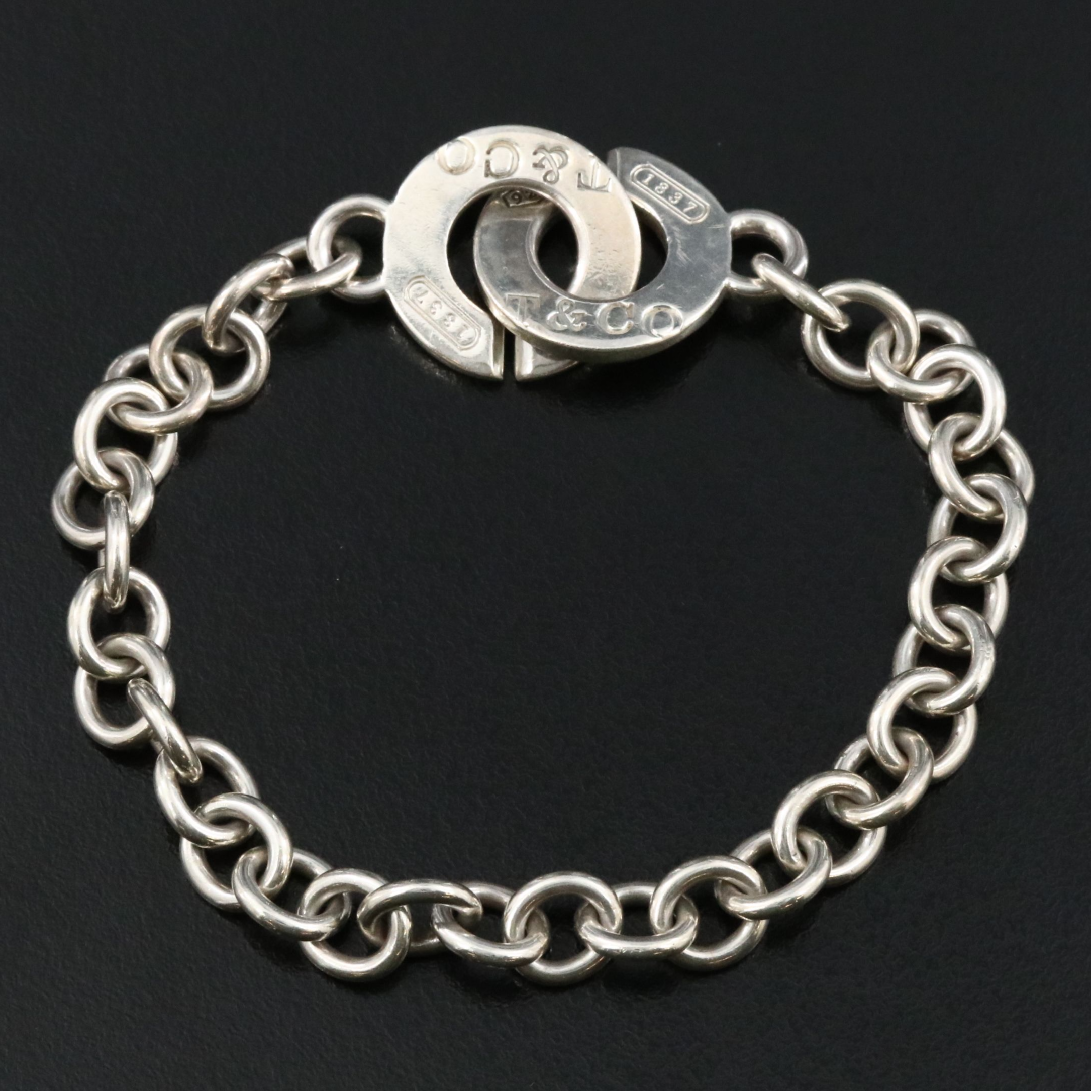 Tiffany & Co. 1837 Sterling Interlocking Circle Bracelet