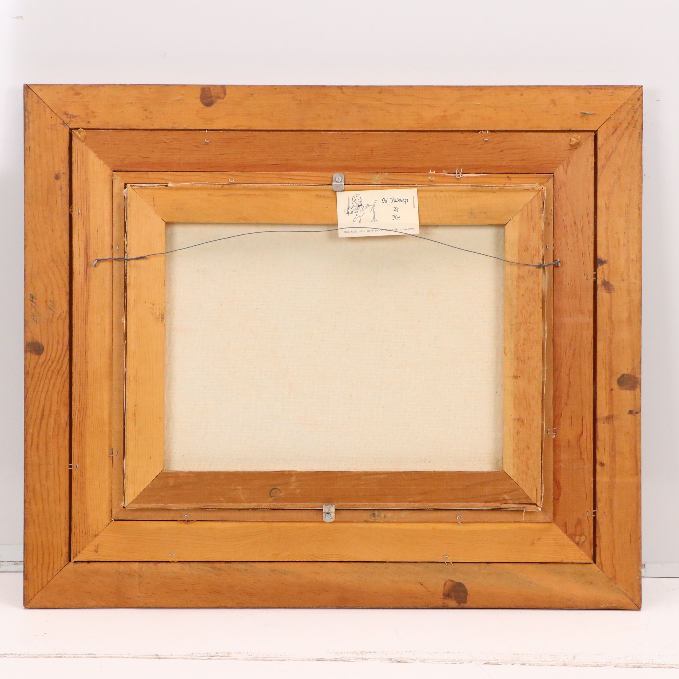 Roe Kiesling Oil Painting of Southwestern Indigenous Family in Wagon, 20th C.