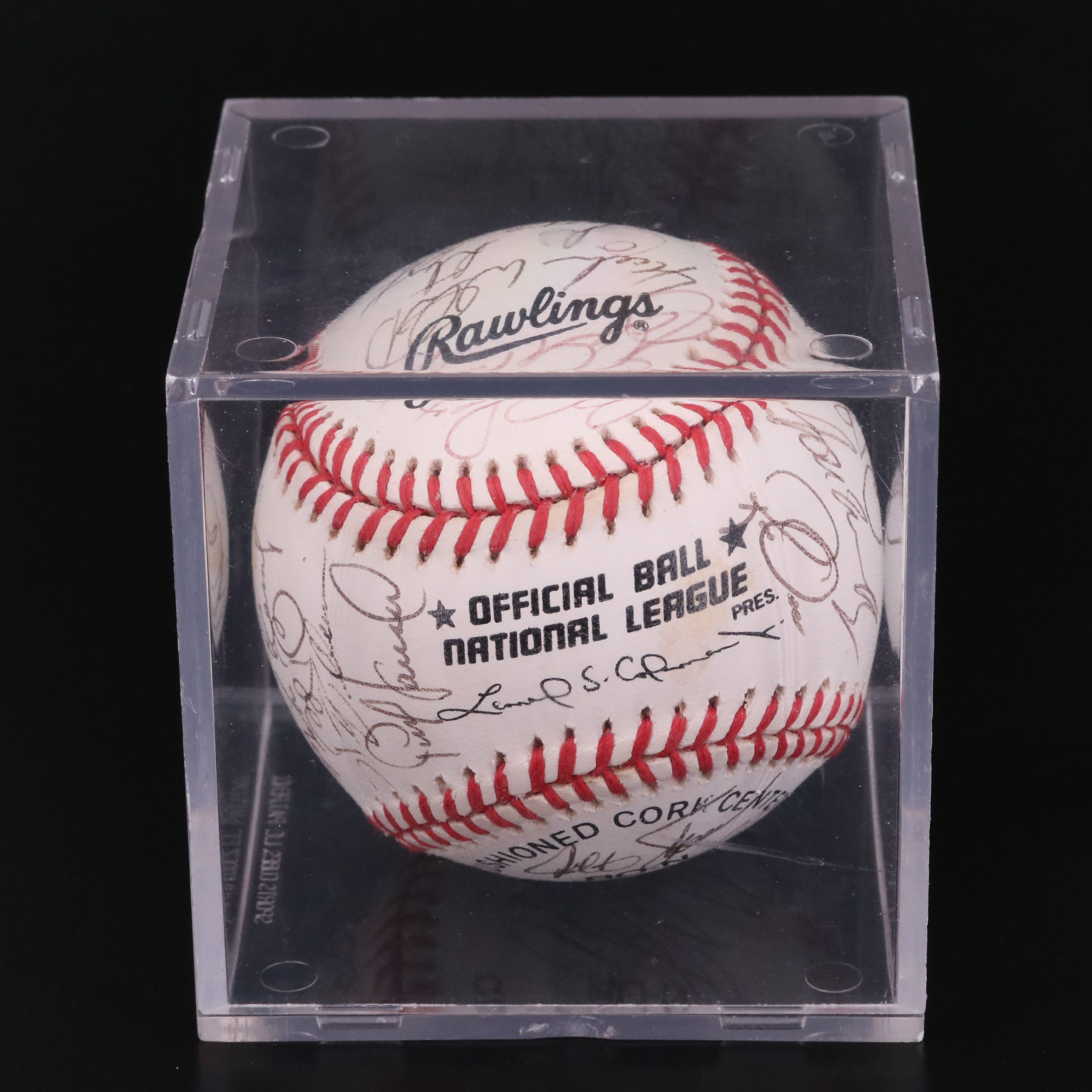 1998 Cincinnati Reds Team Signed Baseball with Barry Larkin and Jack McKeon