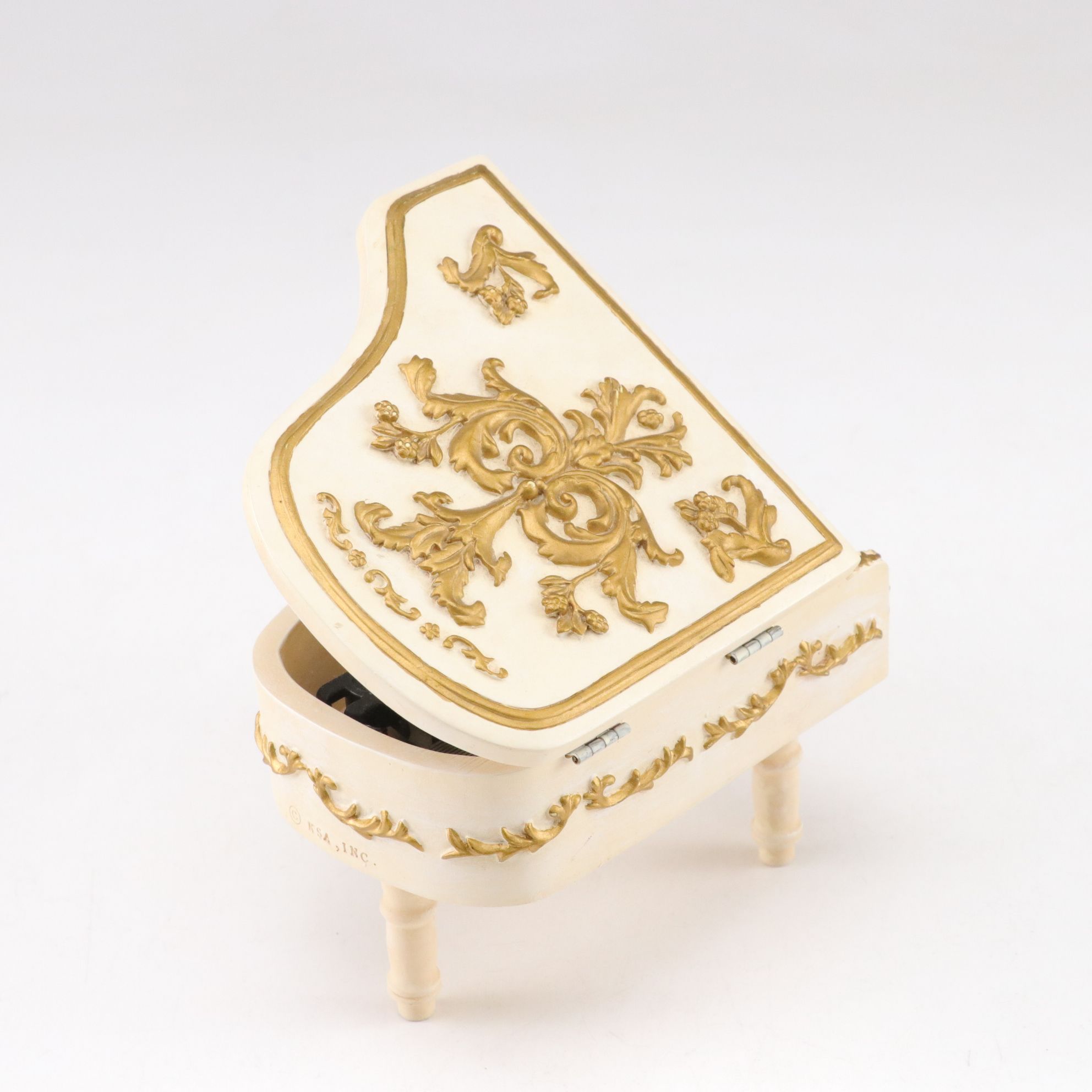Grand Piano Music Boxes with Desk Clock and Pitch Pipe