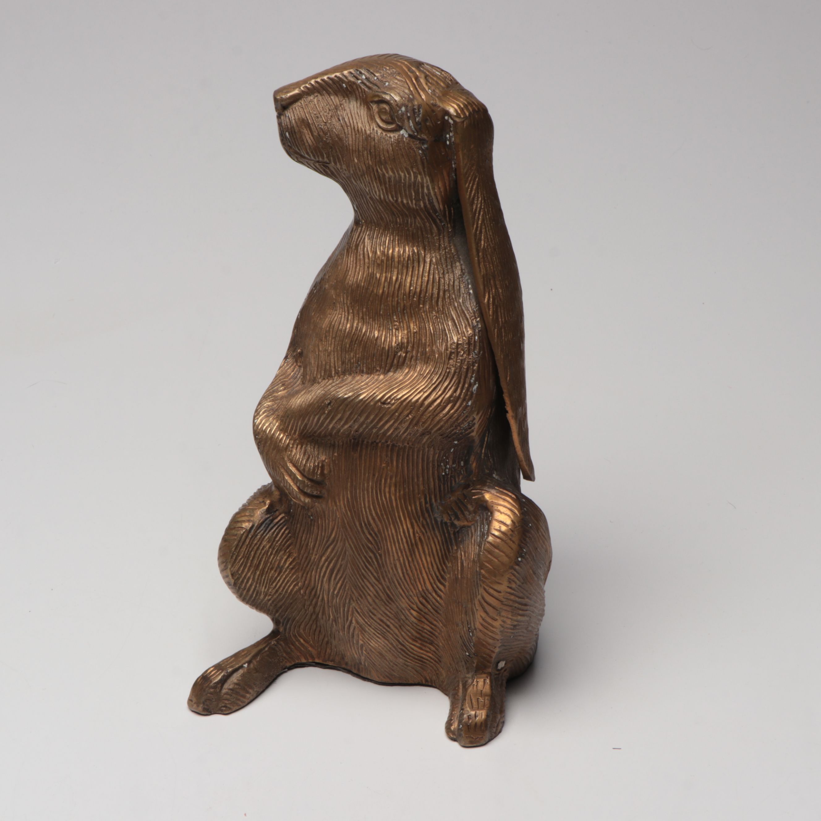 Enameled Brass Pear Dish with Magnifying Glass and Other Office Accessories