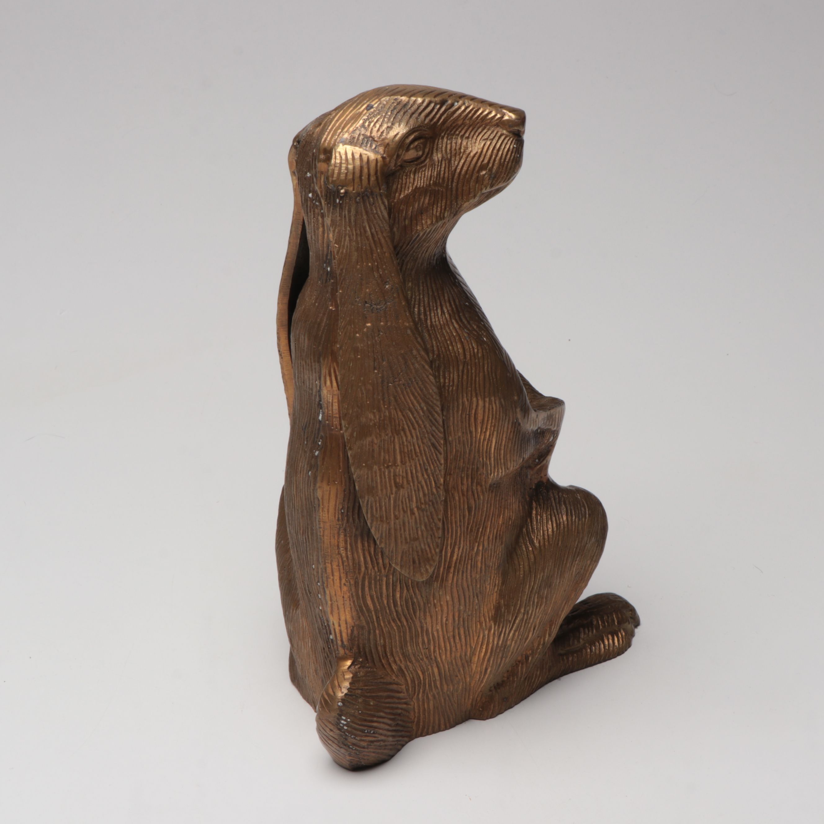 Enameled Brass Pear Dish with Magnifying Glass and Other Office Accessories