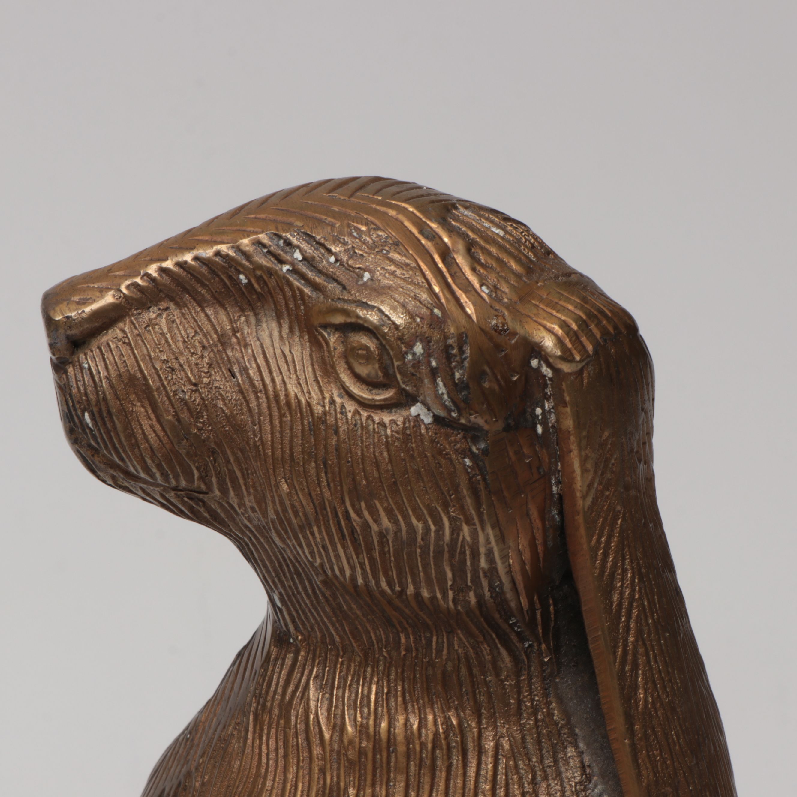 Enameled Brass Pear Dish with Magnifying Glass and Other Office Accessories