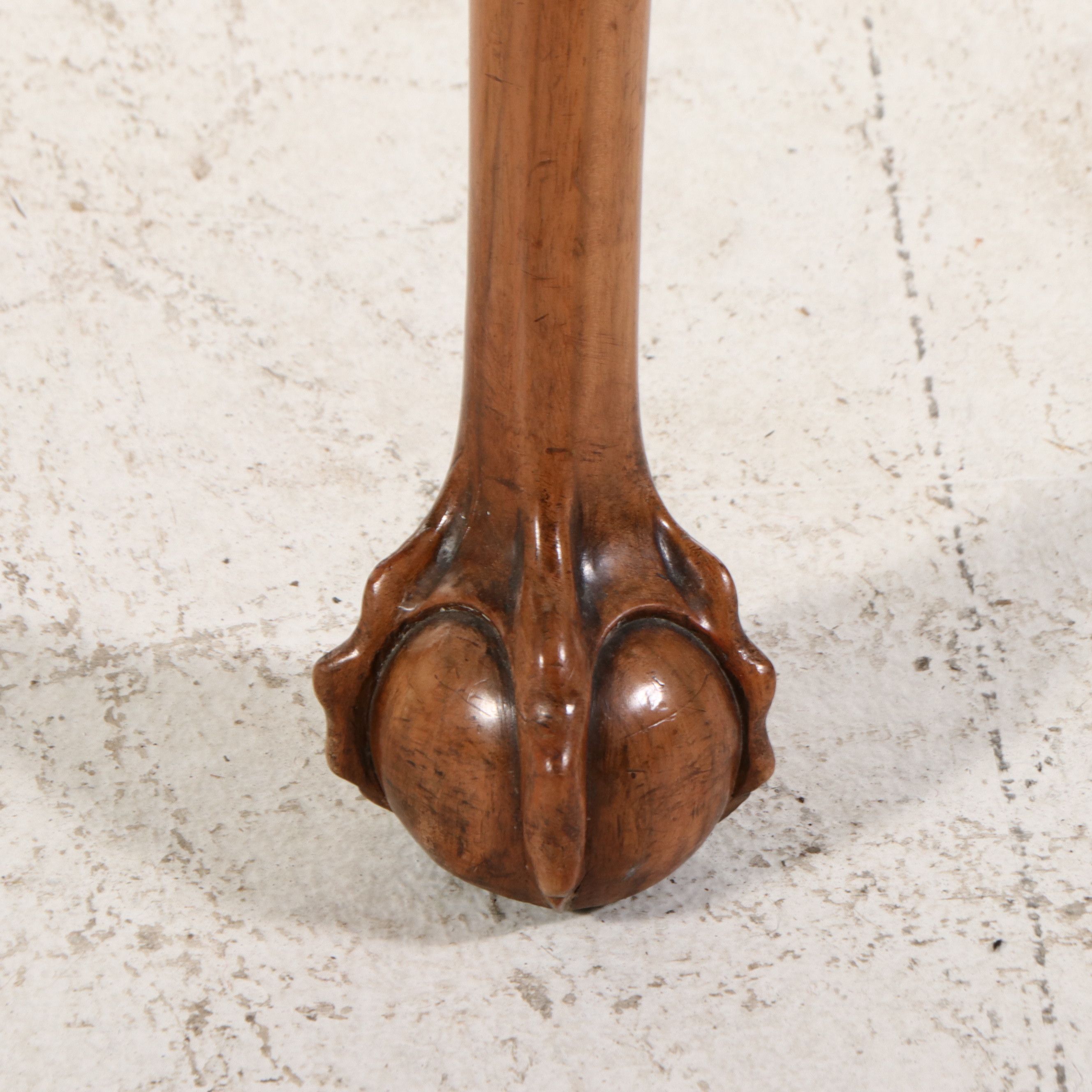 Queen Anne Style Walnut Dressing Table with Ball and Claw Feet, 20th Century