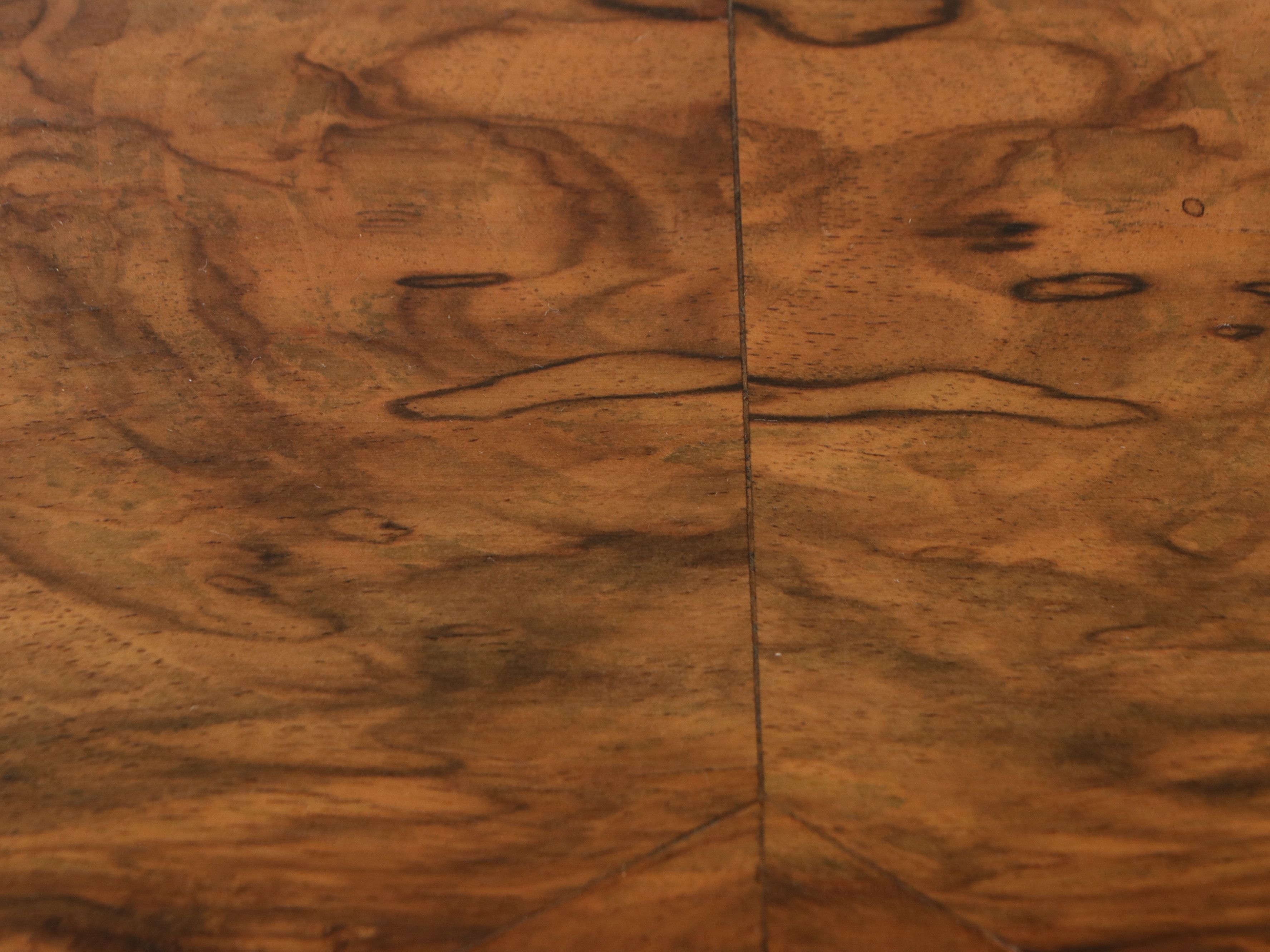 Queen Anne Style Walnut Dressing Table with Ball and Claw Feet, 20th Century
