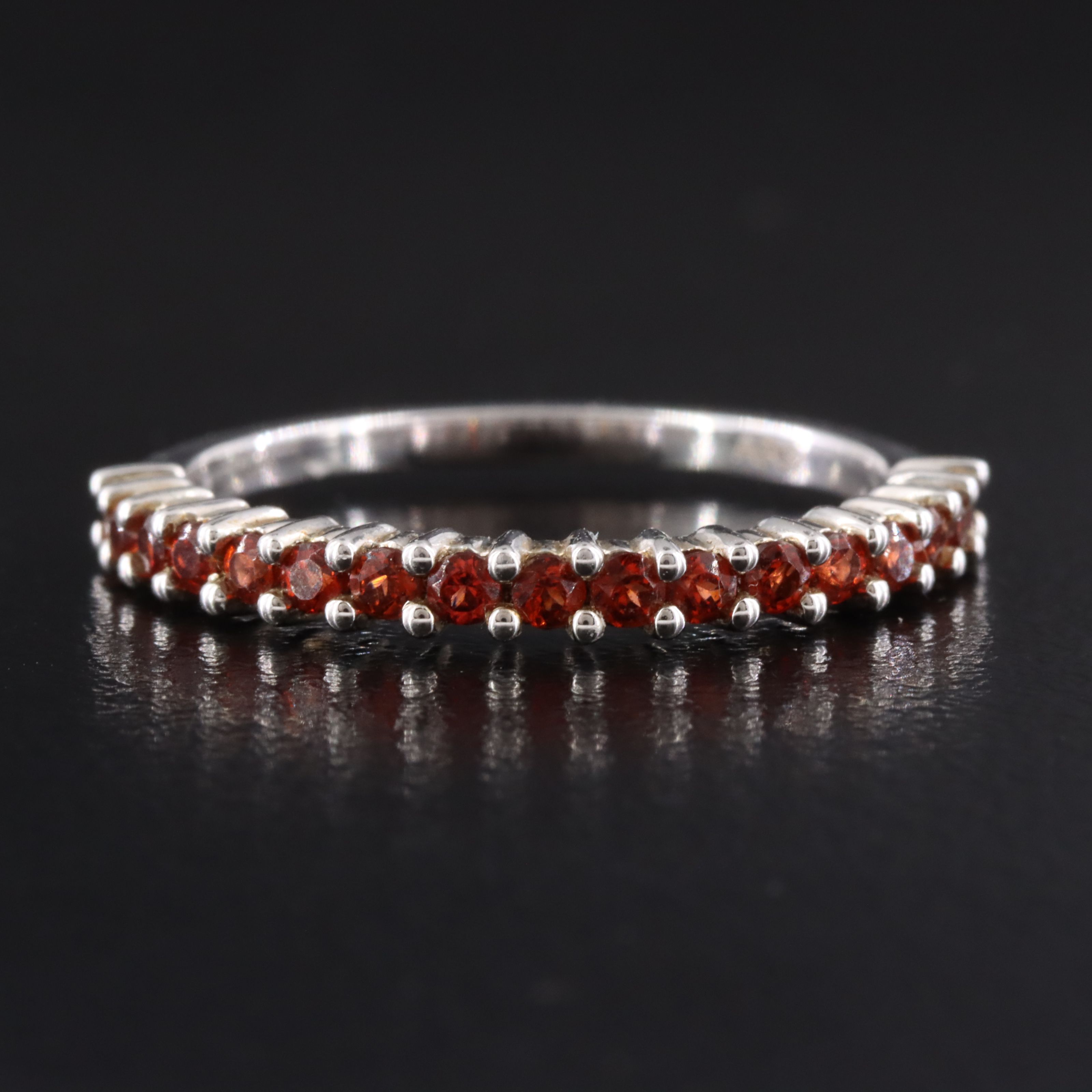10K Garnet Stackable Ring