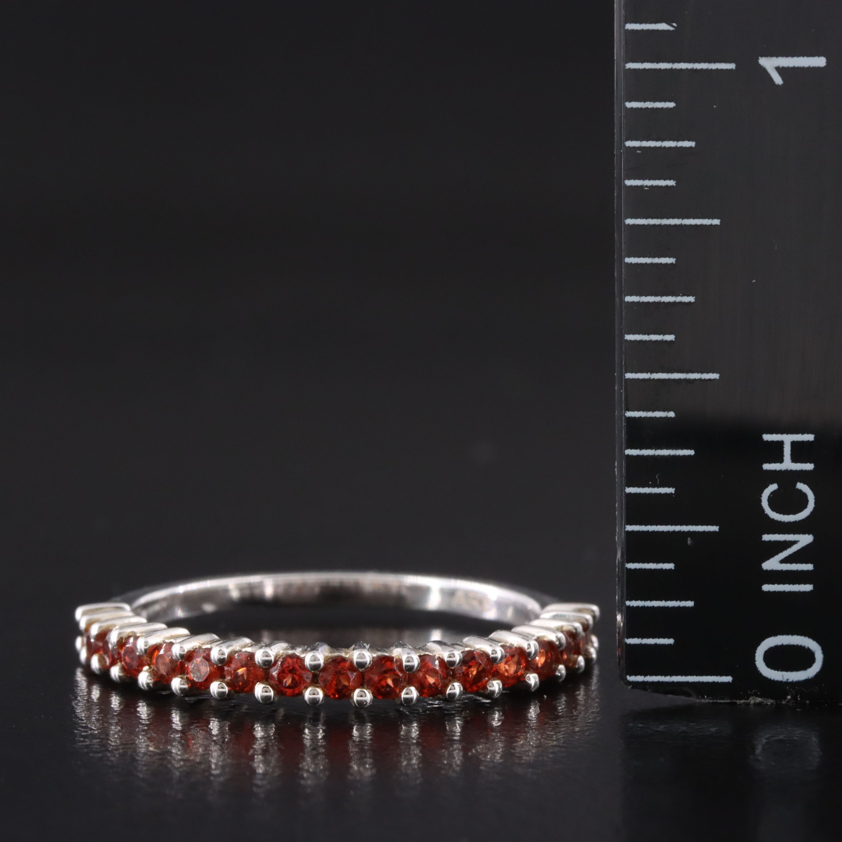 10K Garnet Stackable Ring