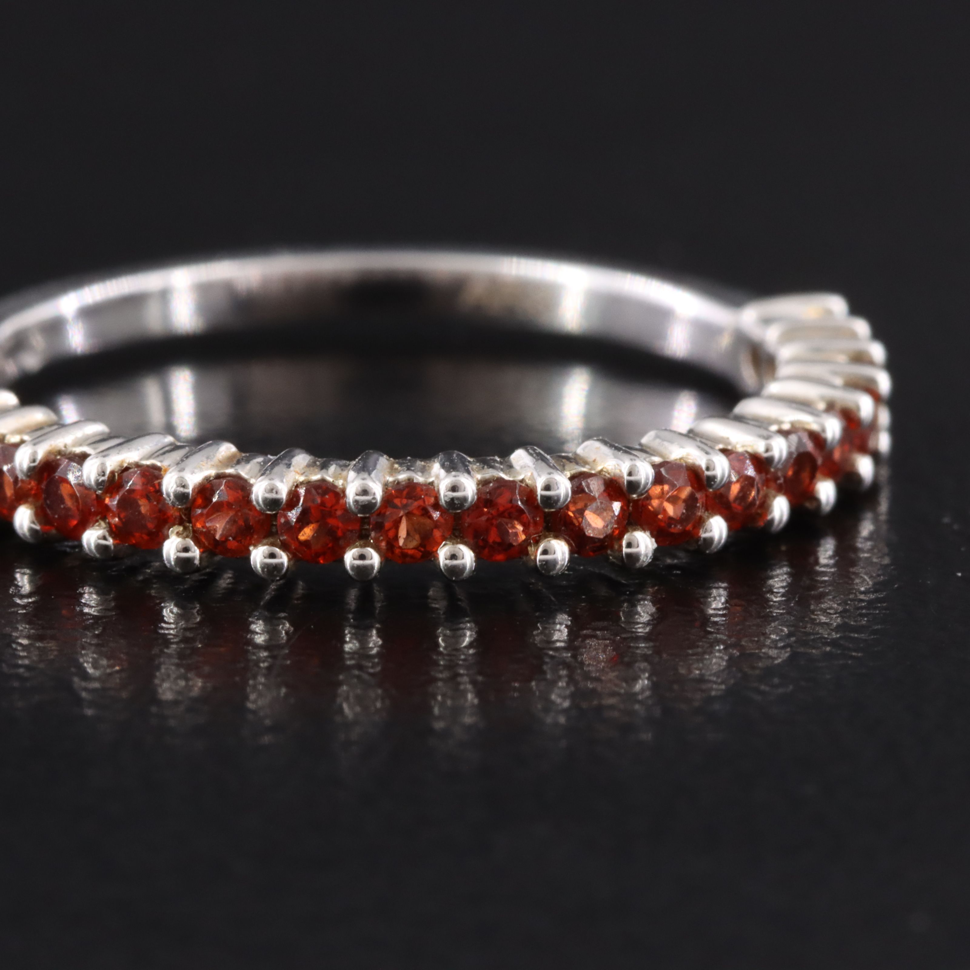 10K Garnet Stackable Ring