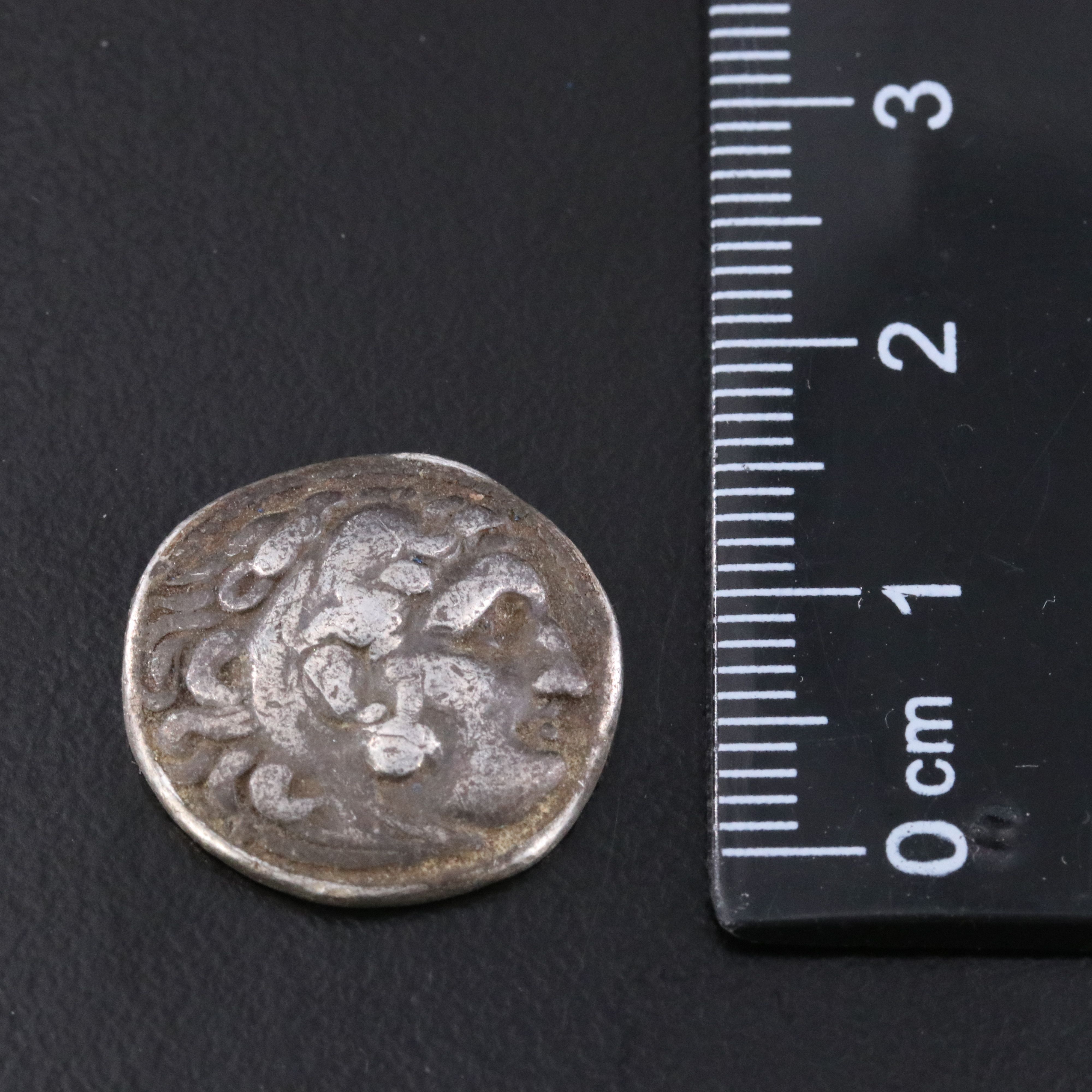 Macedonia AR Drachm Coin of Alexander III, "The Great" with Reproduction Drachms