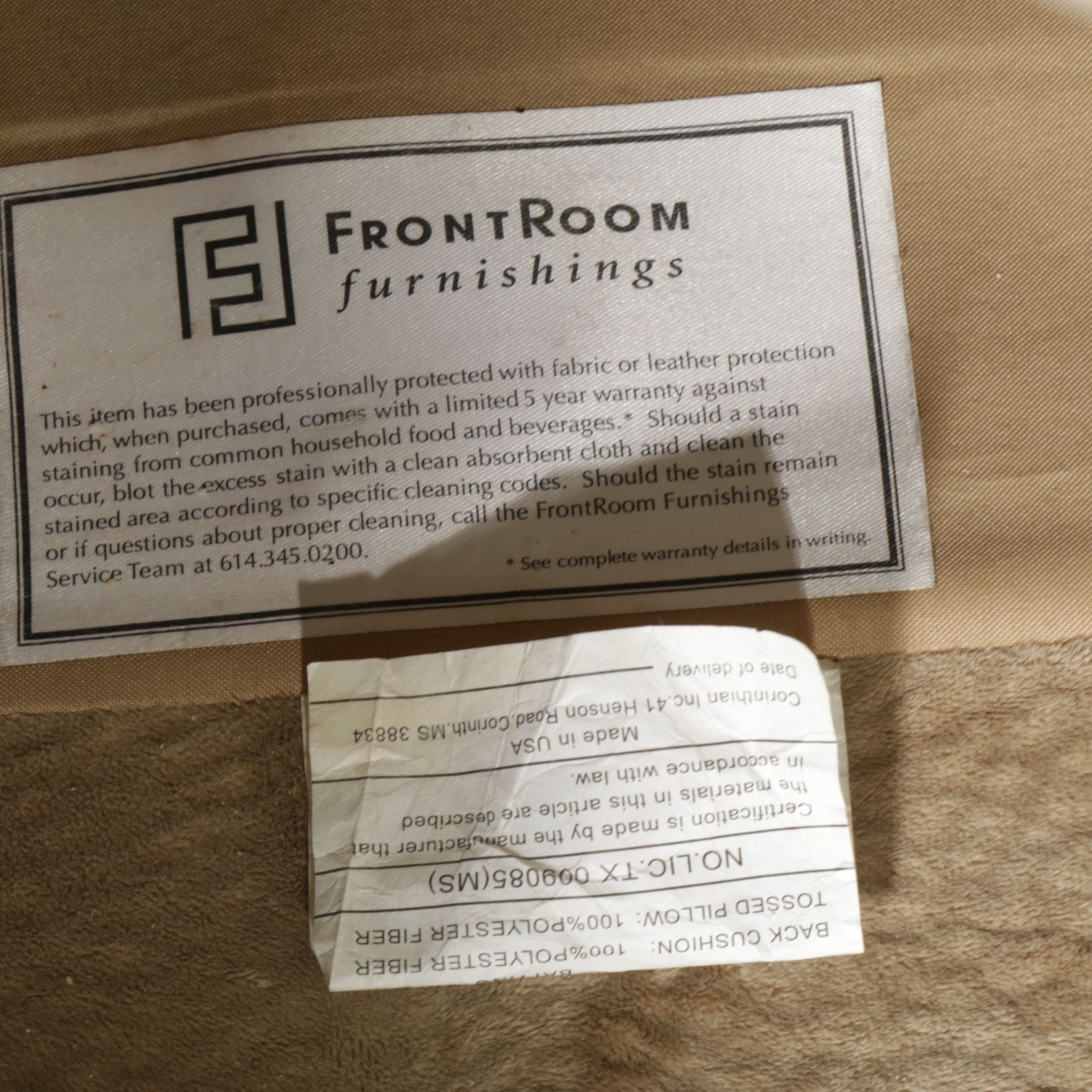 Corinthian for Front Room Furnishings Contemporary Upholstered Sofa