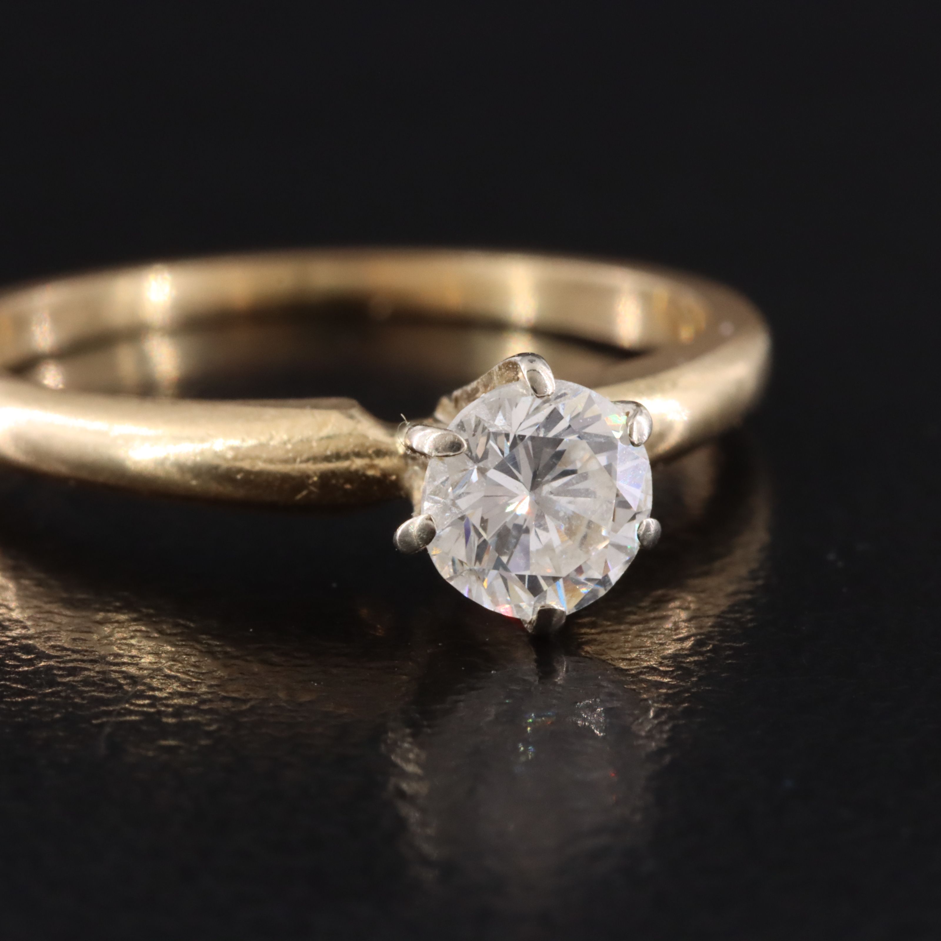 14K 0.41 CT Diamond Solitaire Ring