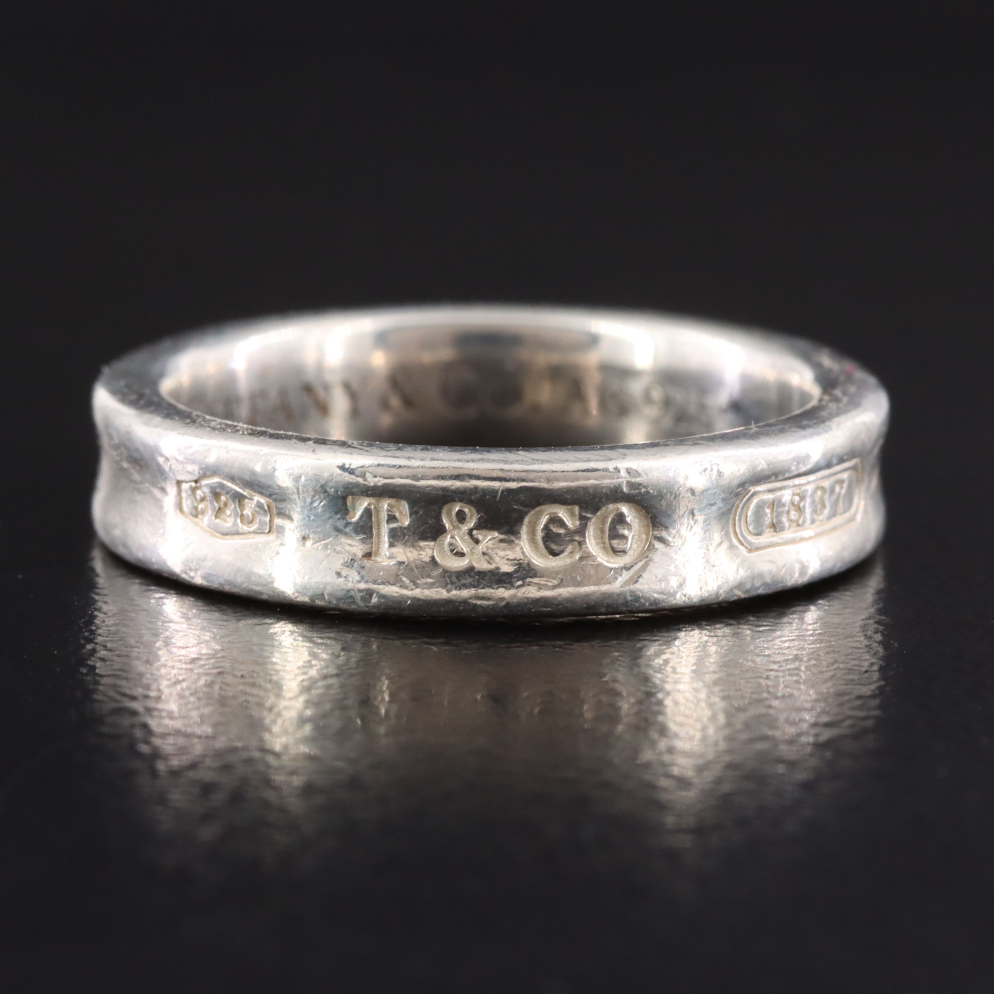 Tiffany & Co. Sterling 1837 Narrow Ring