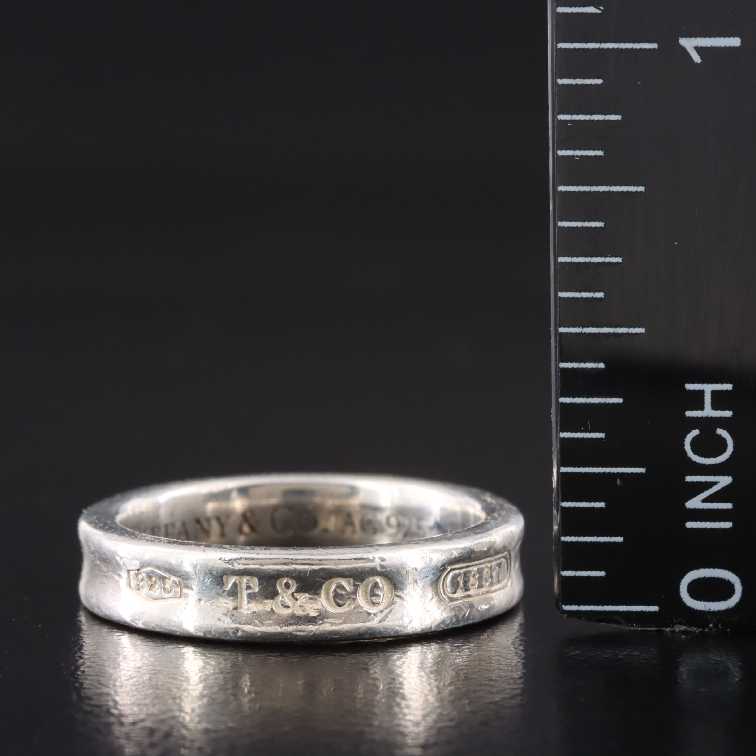 Tiffany & Co. Sterling 1837 Narrow Ring