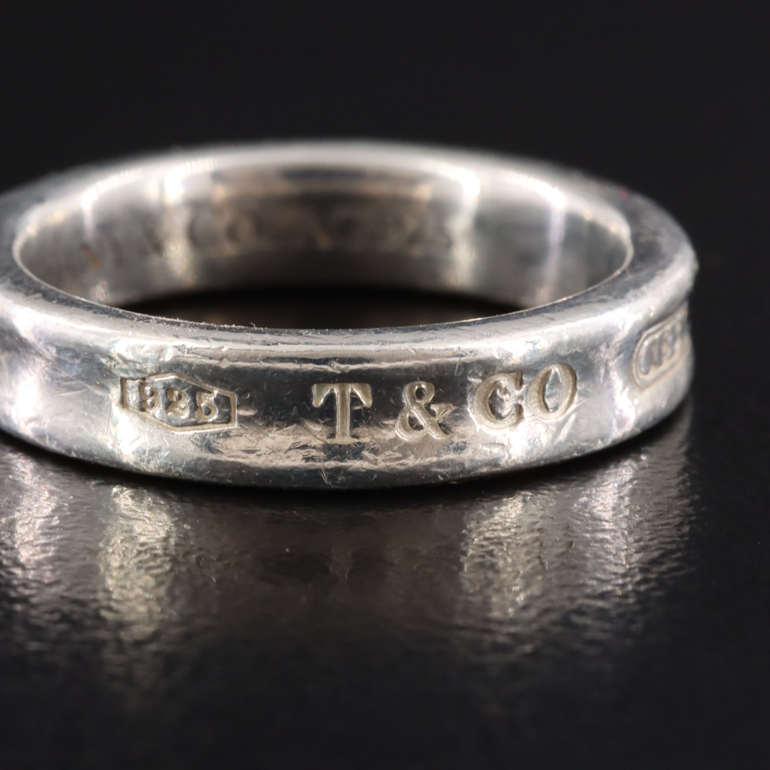 Tiffany & Co. Sterling 1837 Narrow Ring