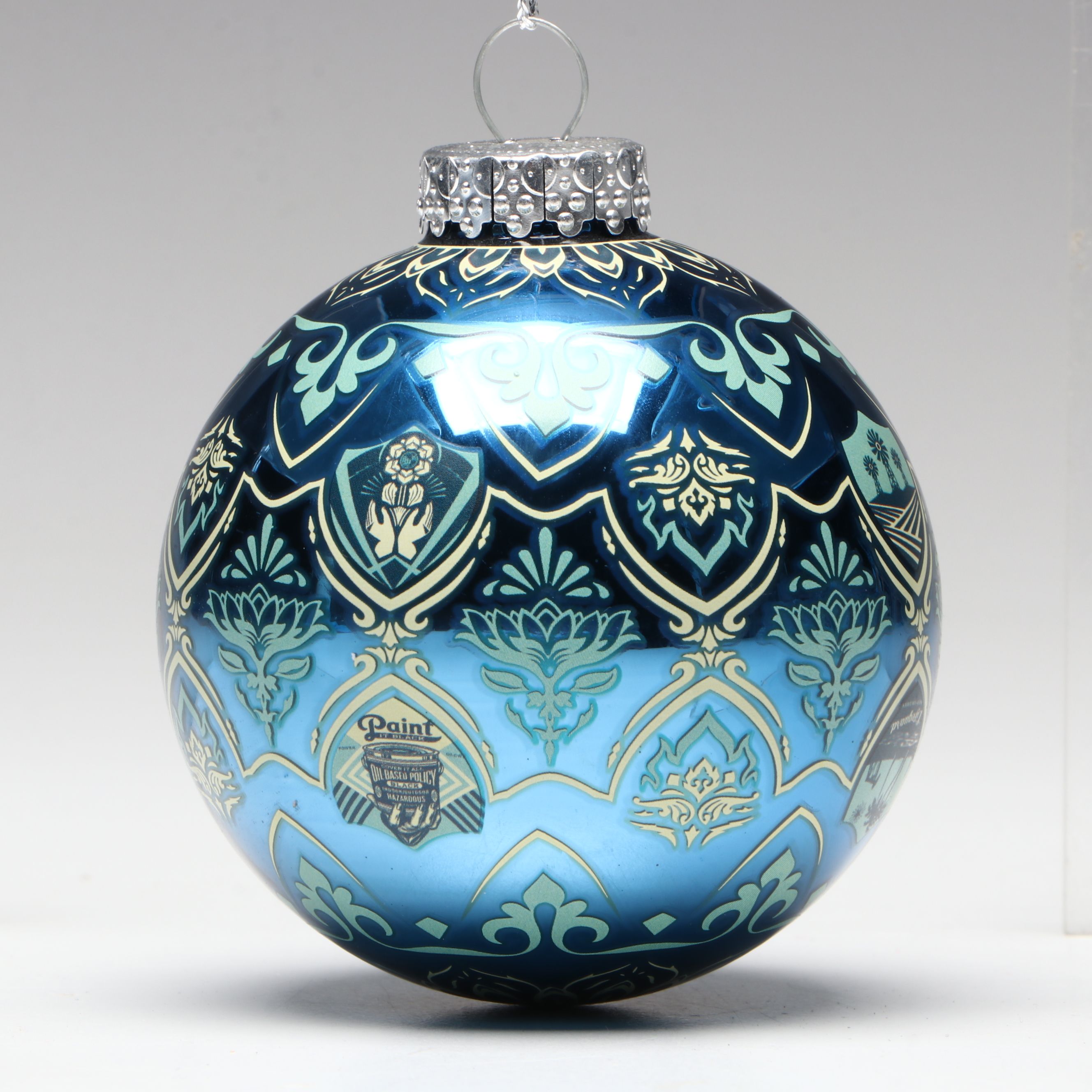 Obey Giant Earth Crisis Globe Ornament Designed by Shepard Fairey