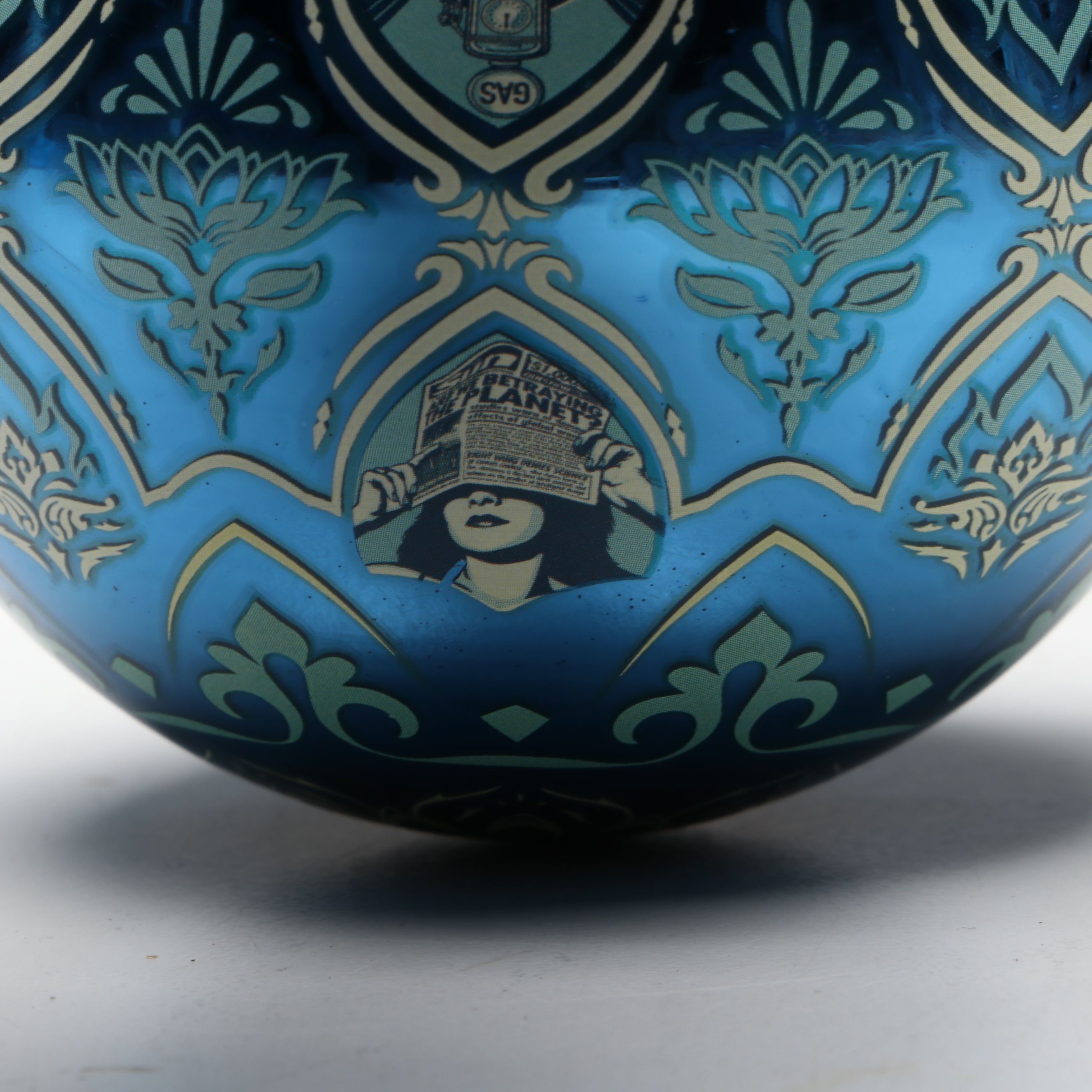 Obey Giant Earth Crisis Globe Ornament Designed by Shepard Fairey