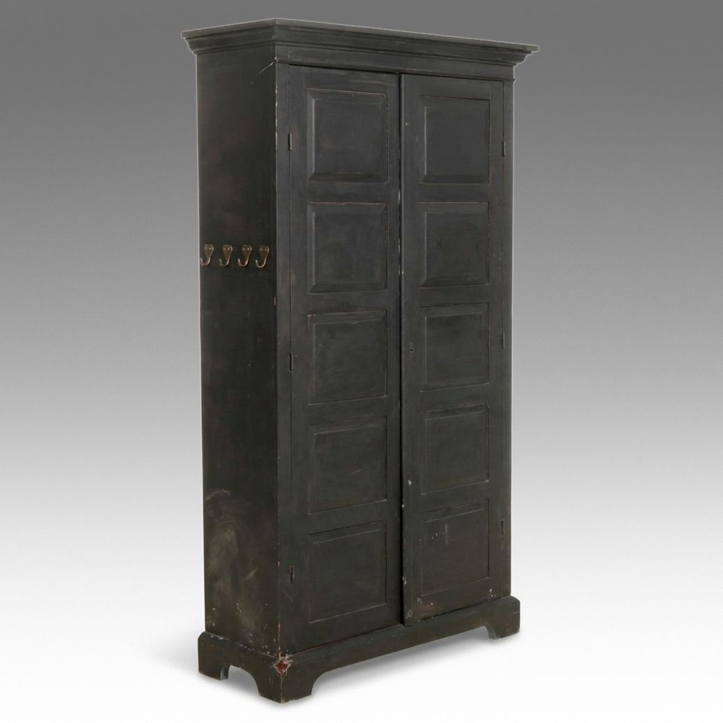 American Primitive Style Painted Wood Cabinet