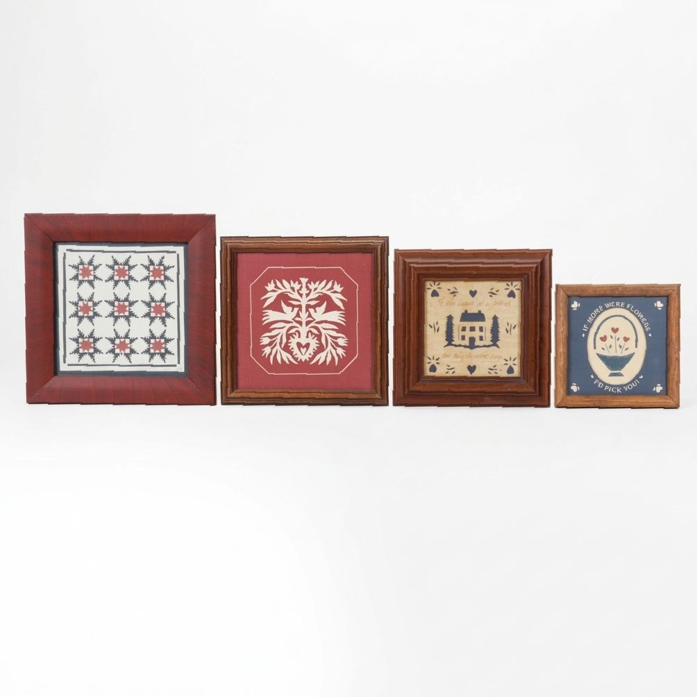 Framed "Scherenschnitte" Papercut Folk Art and More