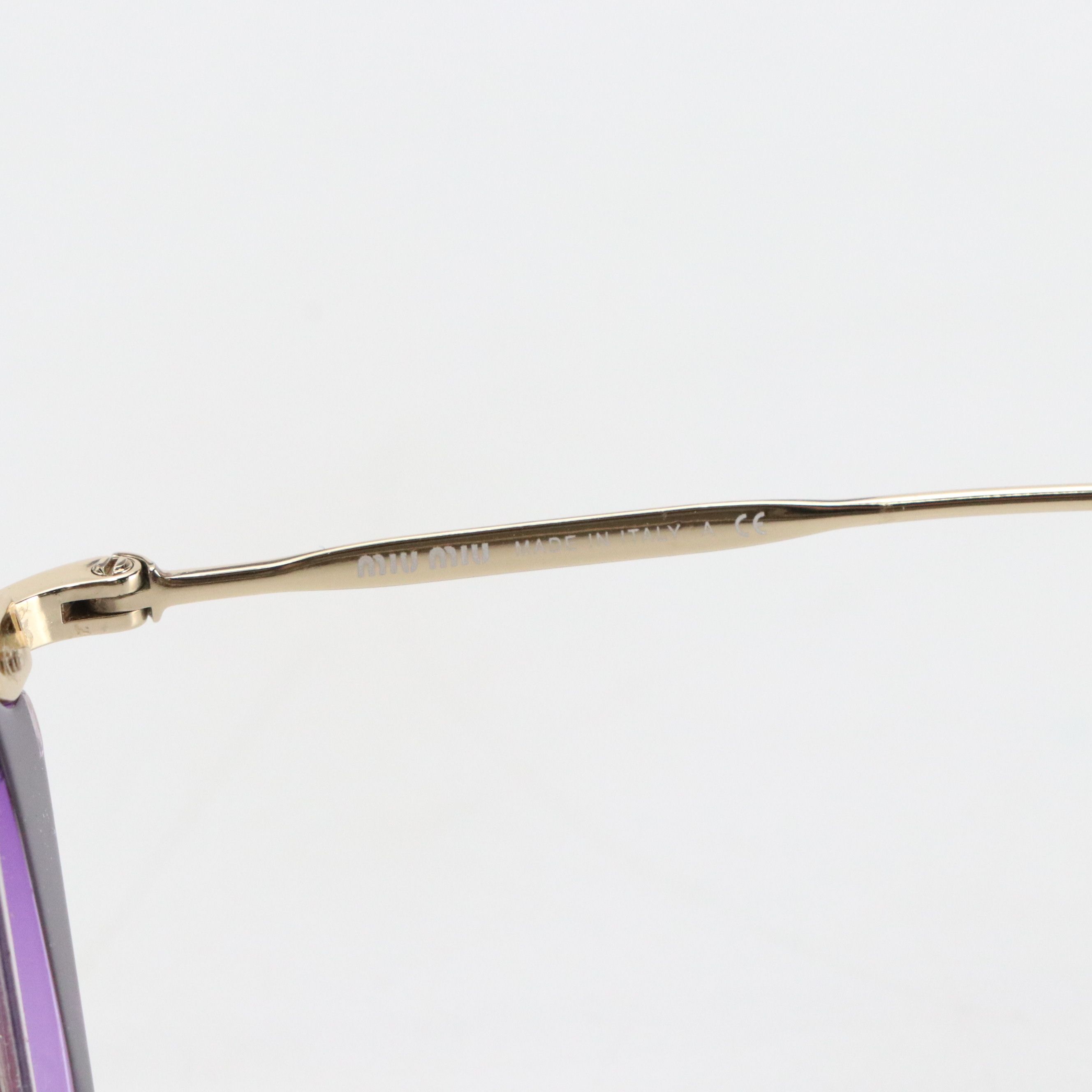 Miu Miu VMU04L Purple Cat Eye Prescription Eyeglasses with Case and Box