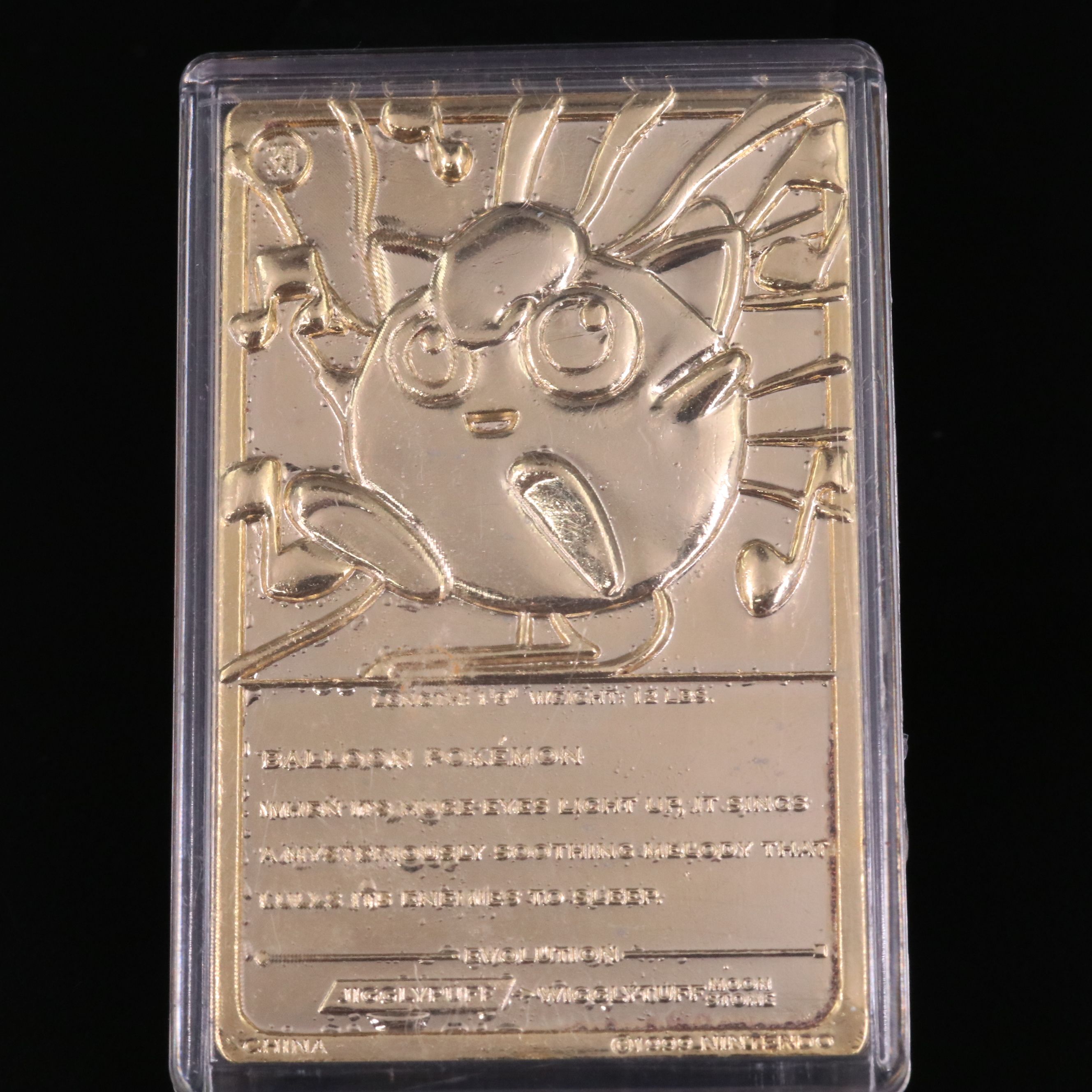 Mewtwo and Jigglypuff Gold Plated Burger King Pokémon Cards